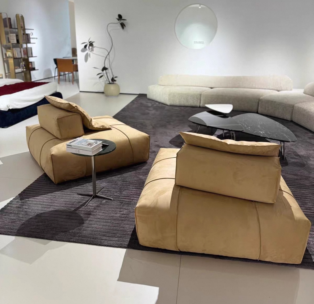 Modern Tan Lounge Chair