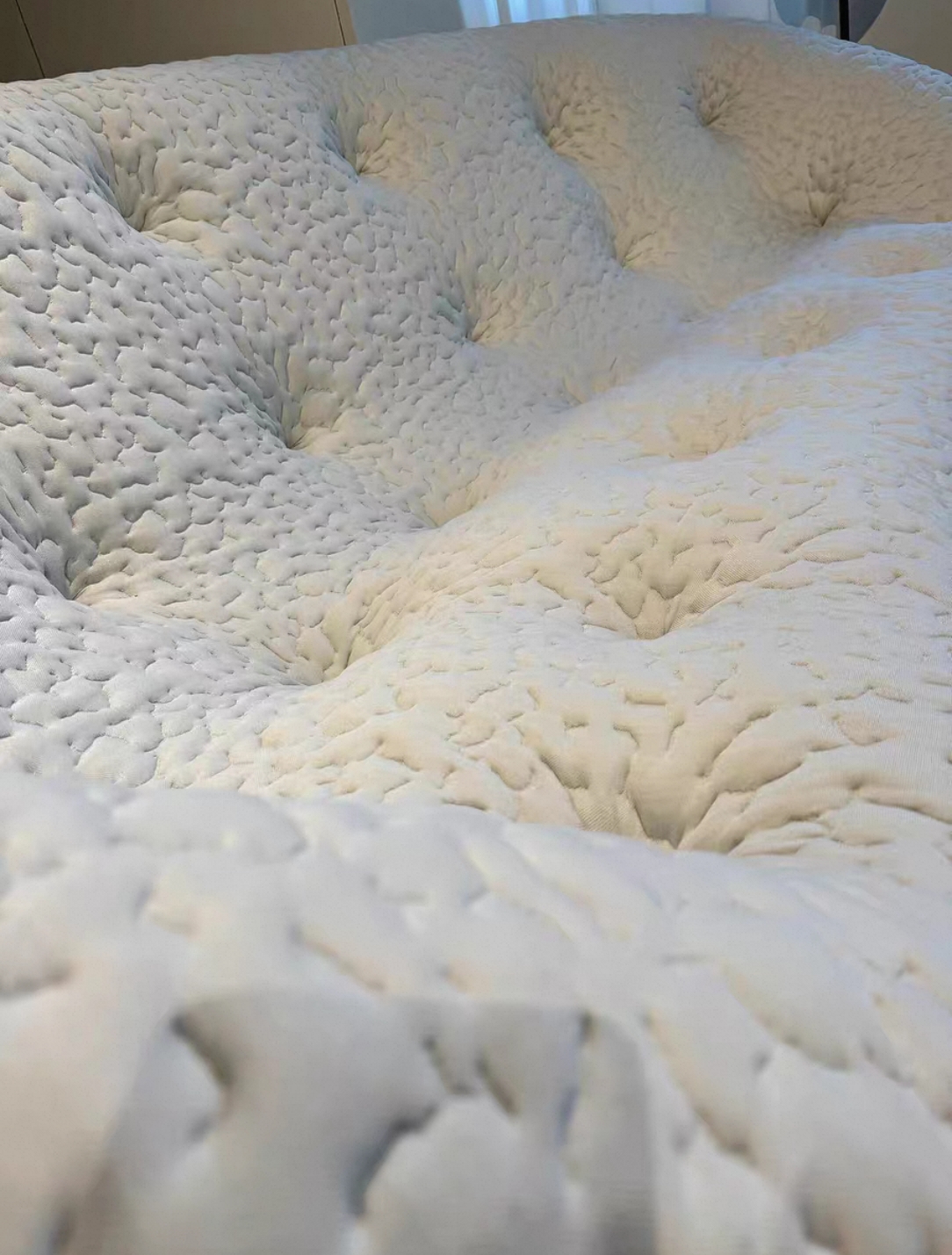 Curved Bouclé Sofa and Lounge Chair