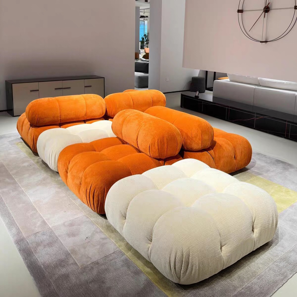 Modern Velvet Sectional Sofa