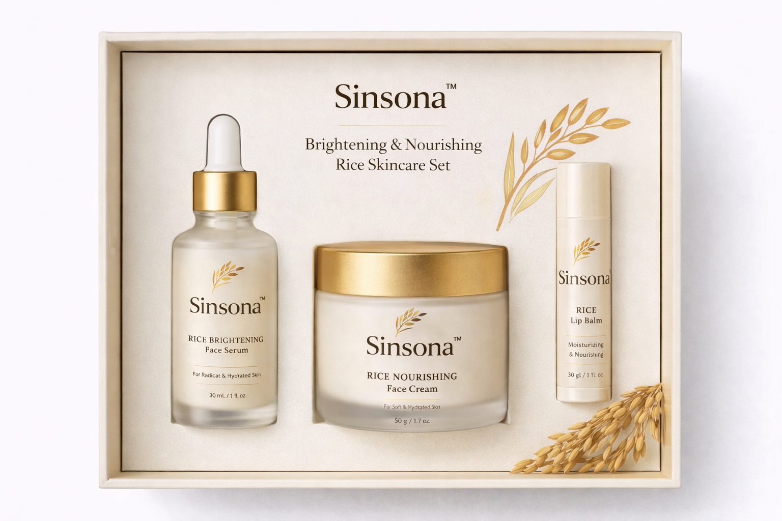 Sinsona Rice Nourishing Skin Care Trio