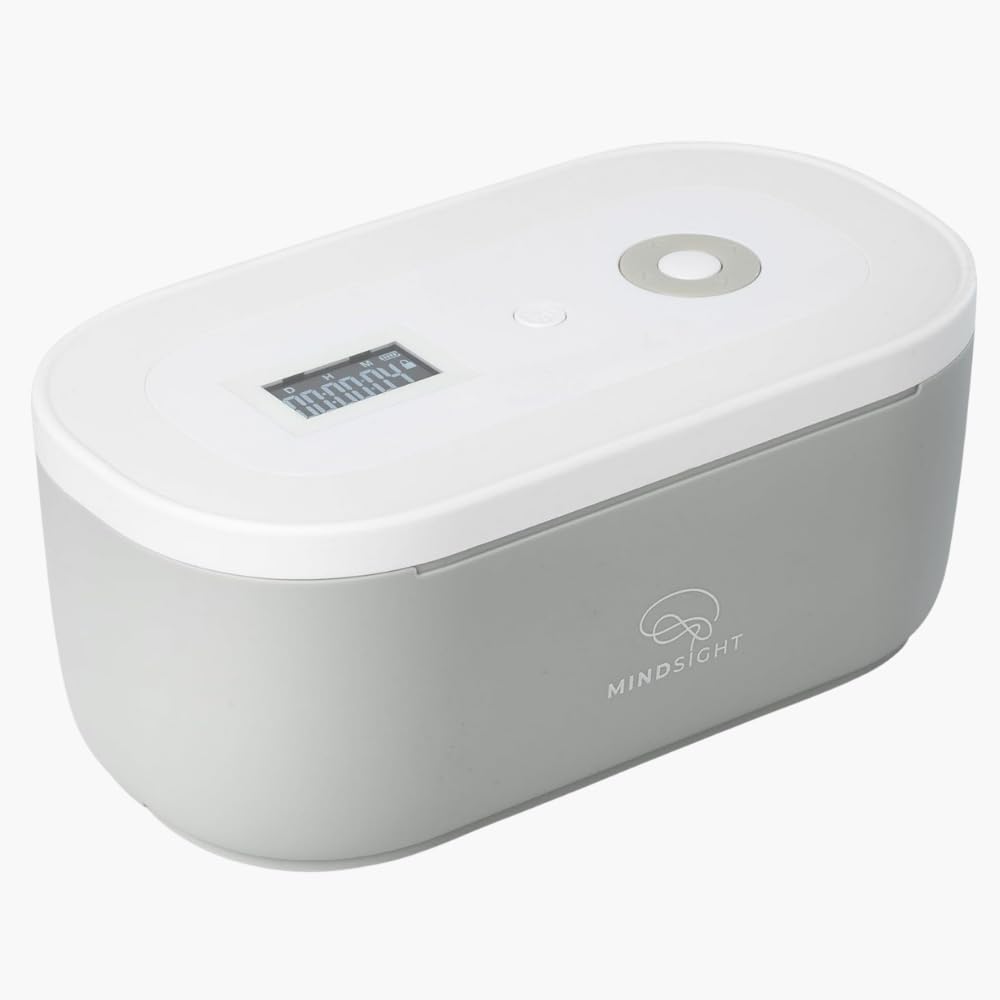 Mindsight Timed Lock Box | Unplug from Phones, Video Games, Social Media, Snacks & Cravings | 3 Modes based on Willpower | Easy to Use | Out of Sight ~ Out of Mind | Boost Your Mental Wellness