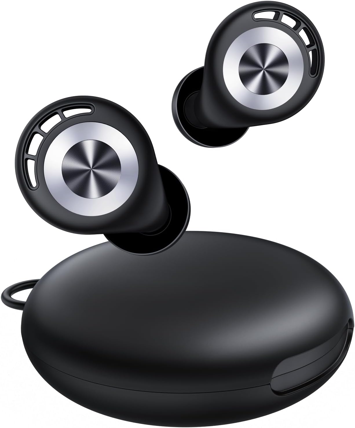 Ear Plugs for Sleeping 50dB Earplugs Noise Cancelling Ear Plugs for Noise Reduction Concerts Soft Reusable Silicone Earplugs for Snoring Side Sleepers Shooting Airplanes with 7 Eartips Case Black