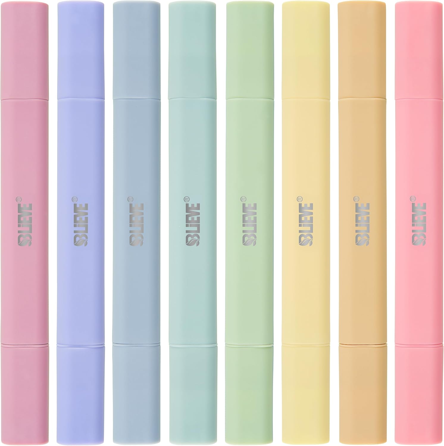 BLIEVE- Aesthetic Bible Highlighters No Bleed Through Assorted Colors, Cute Highlighter Dual Tip For Journaling Supplies And Accessories, Bible Highlighters And Pens No Bleed (CANDY)