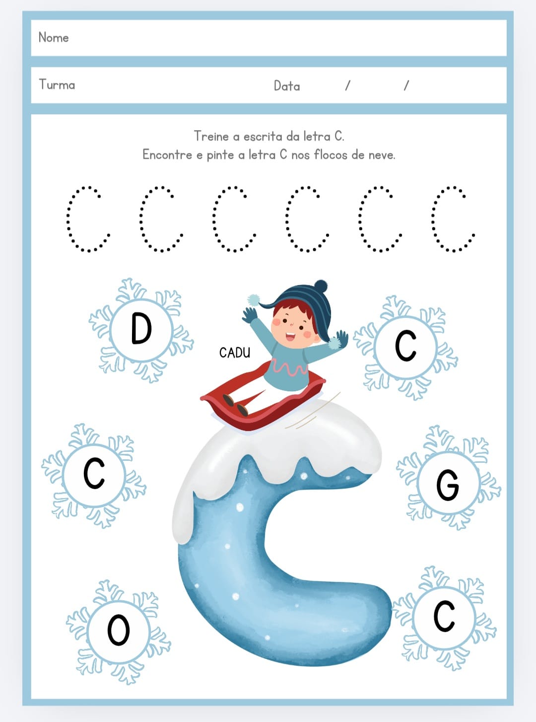 Treinando o alfabeto 