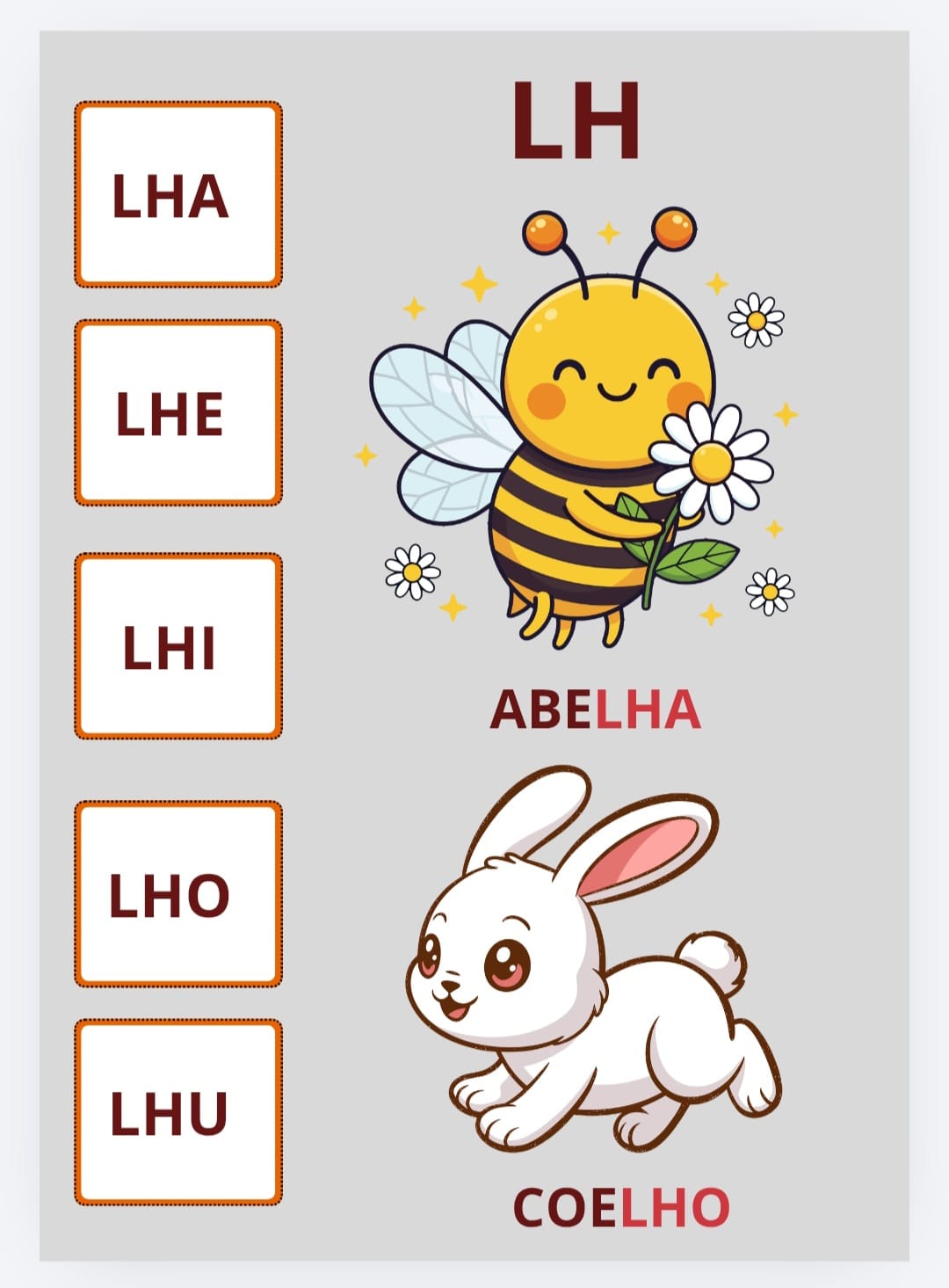 Silabário  de silabas complexas  