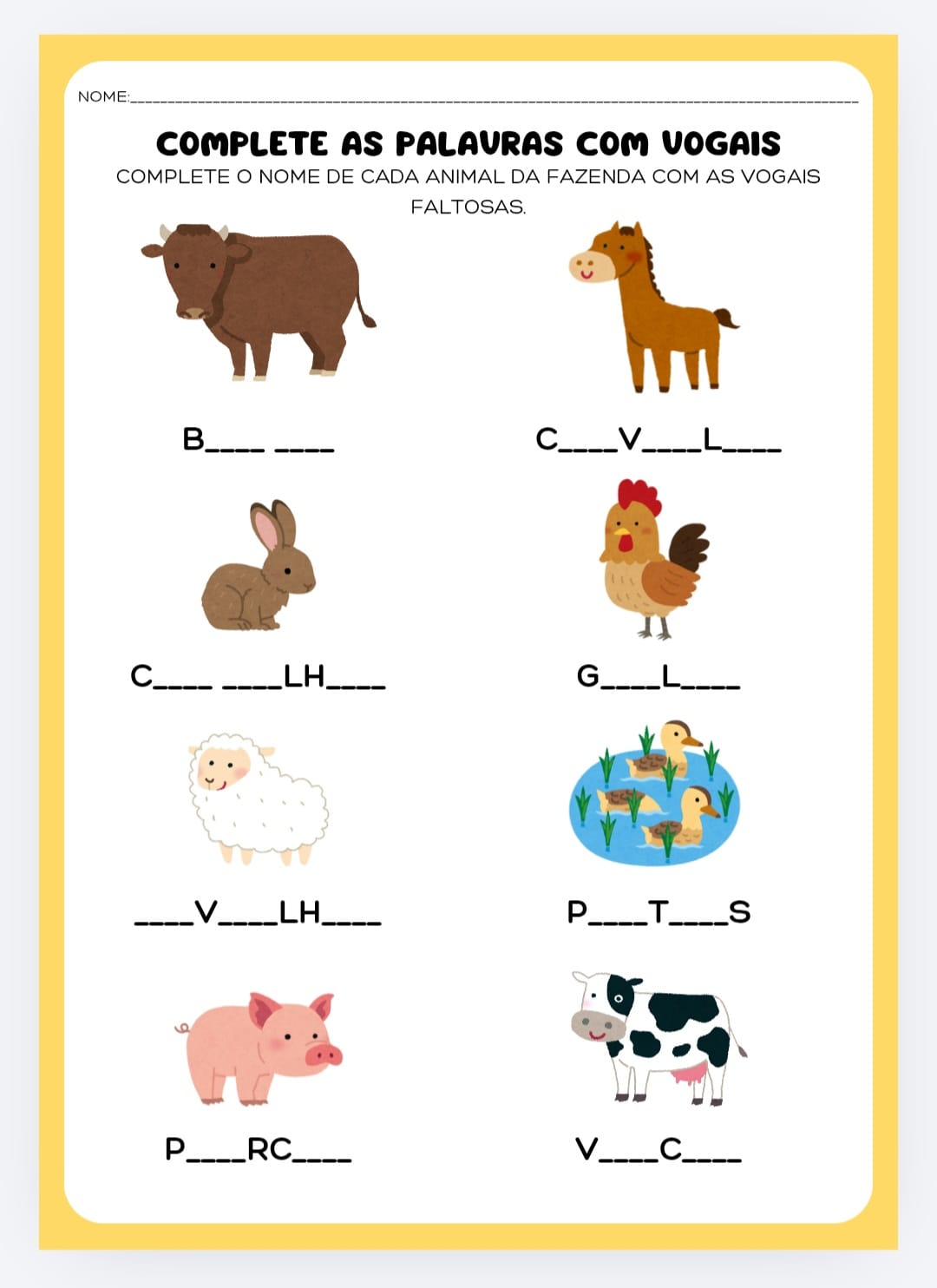 Pacotinho de Atividades Infantil