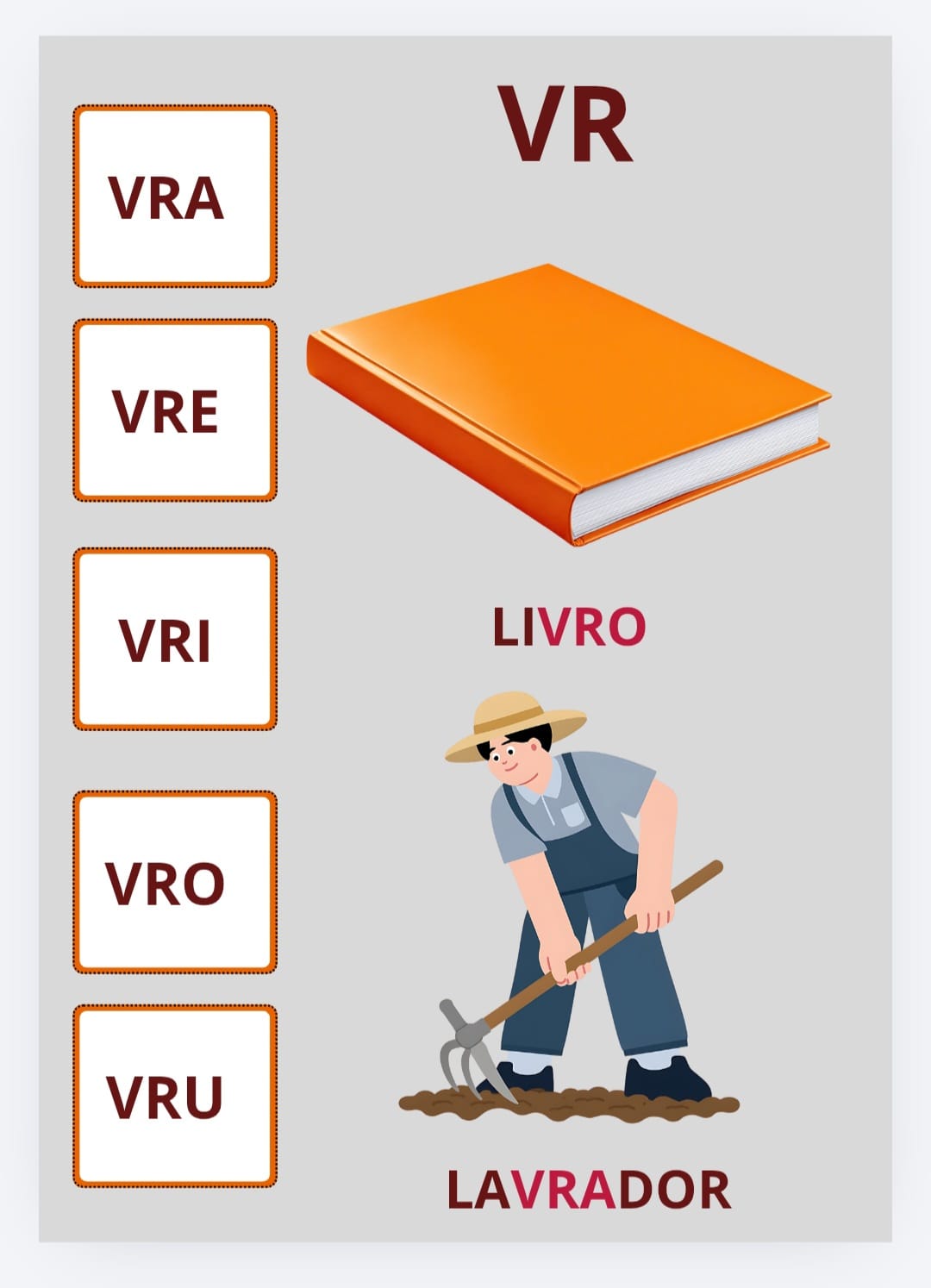 Silabário  de silabas complexas  