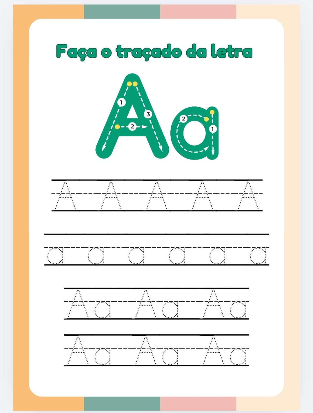 Aprendendo os traçados das letras 