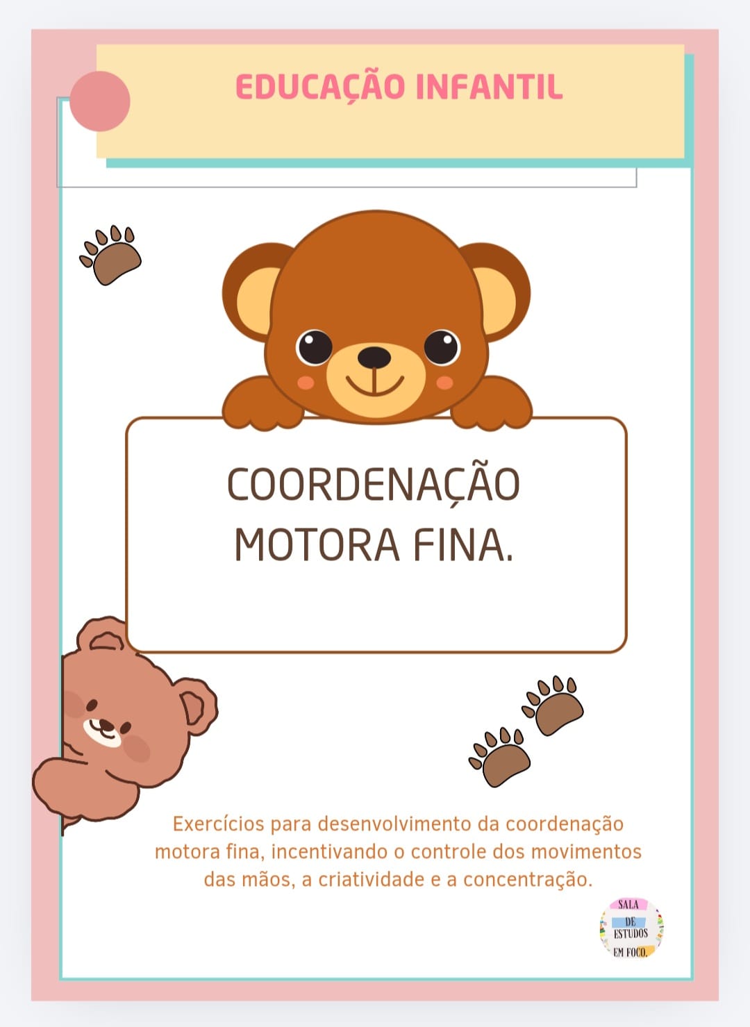 Atividades de Coordenação Motora Fina