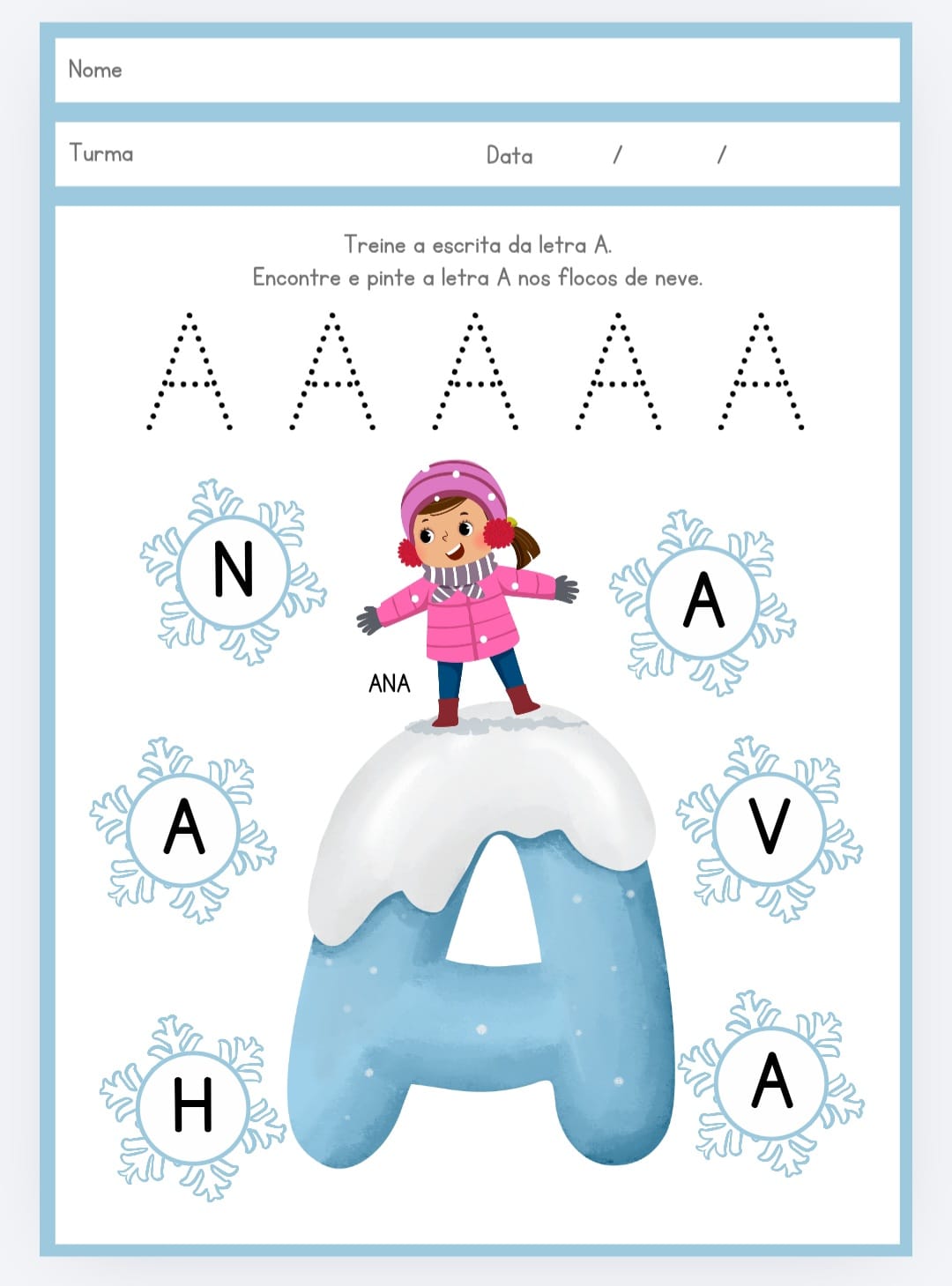 Treinando o alfabeto 