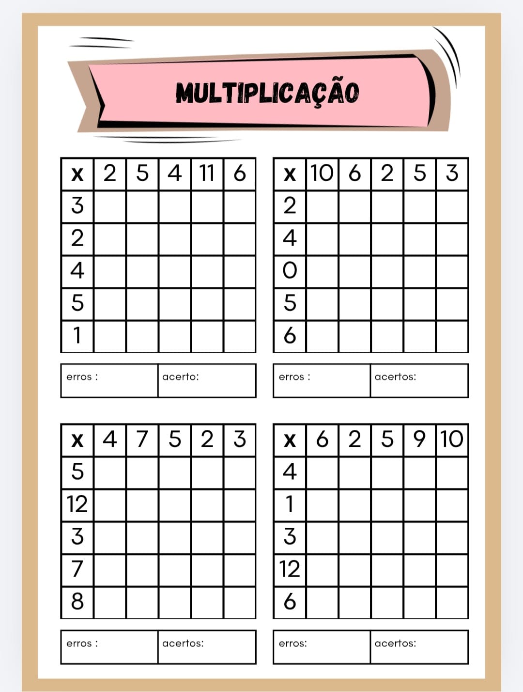 Reforço Escolar de Matemática para 4º ano 