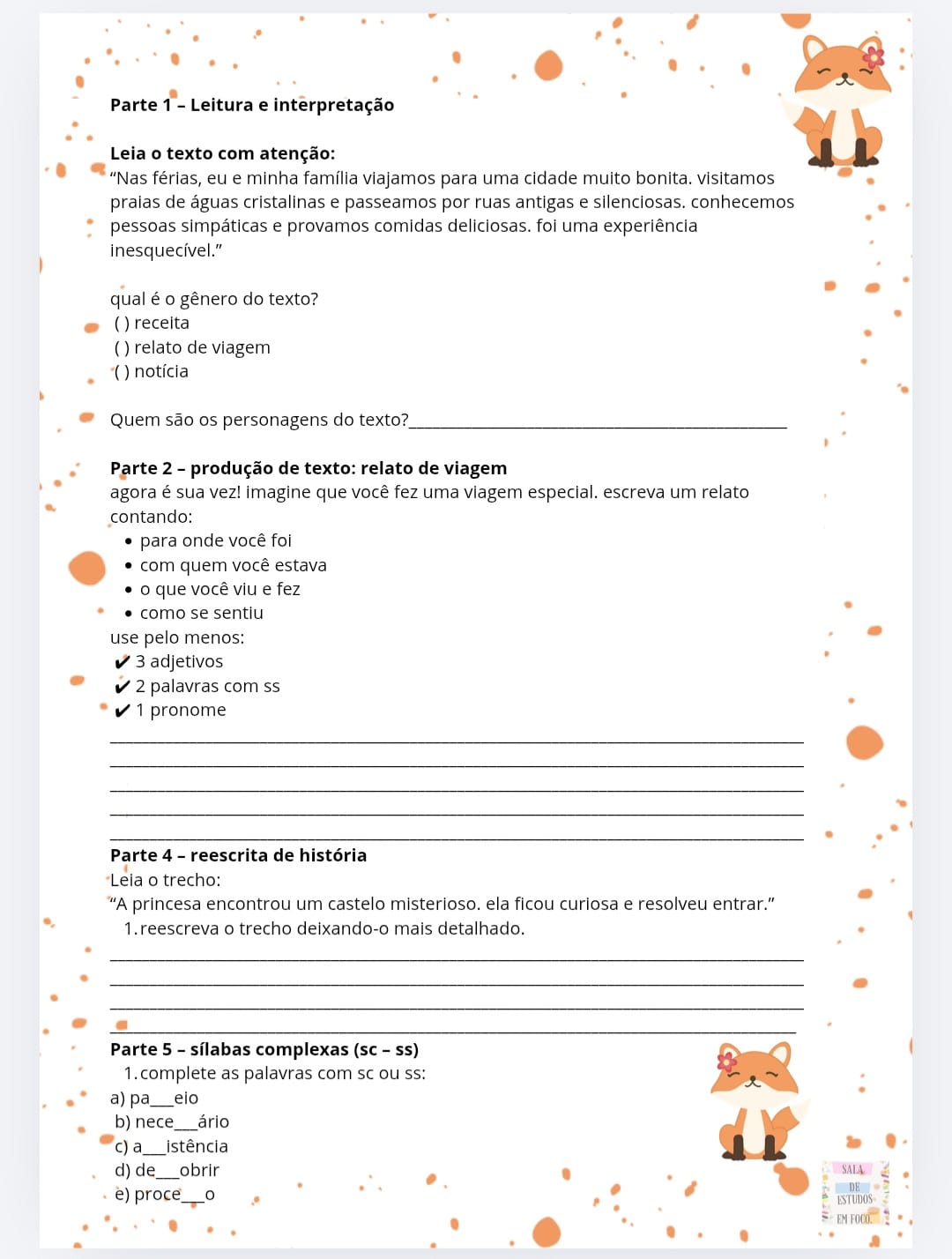 Atividade Prática de Língua Portuguesa