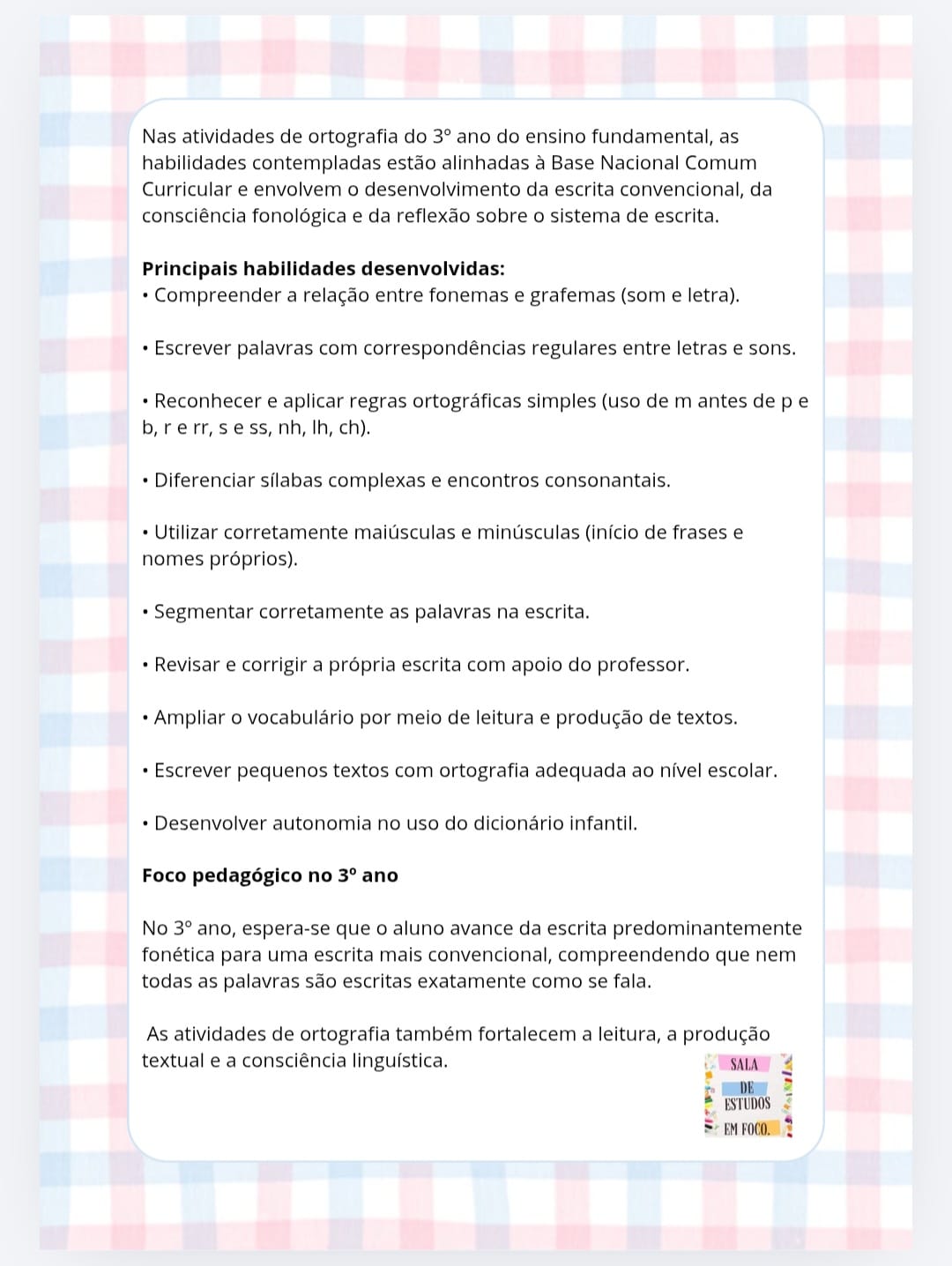 Atividades de Ortografia