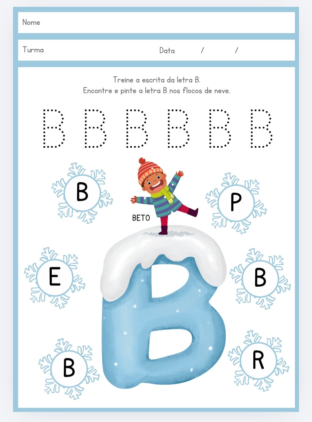 Treinando o alfabeto 