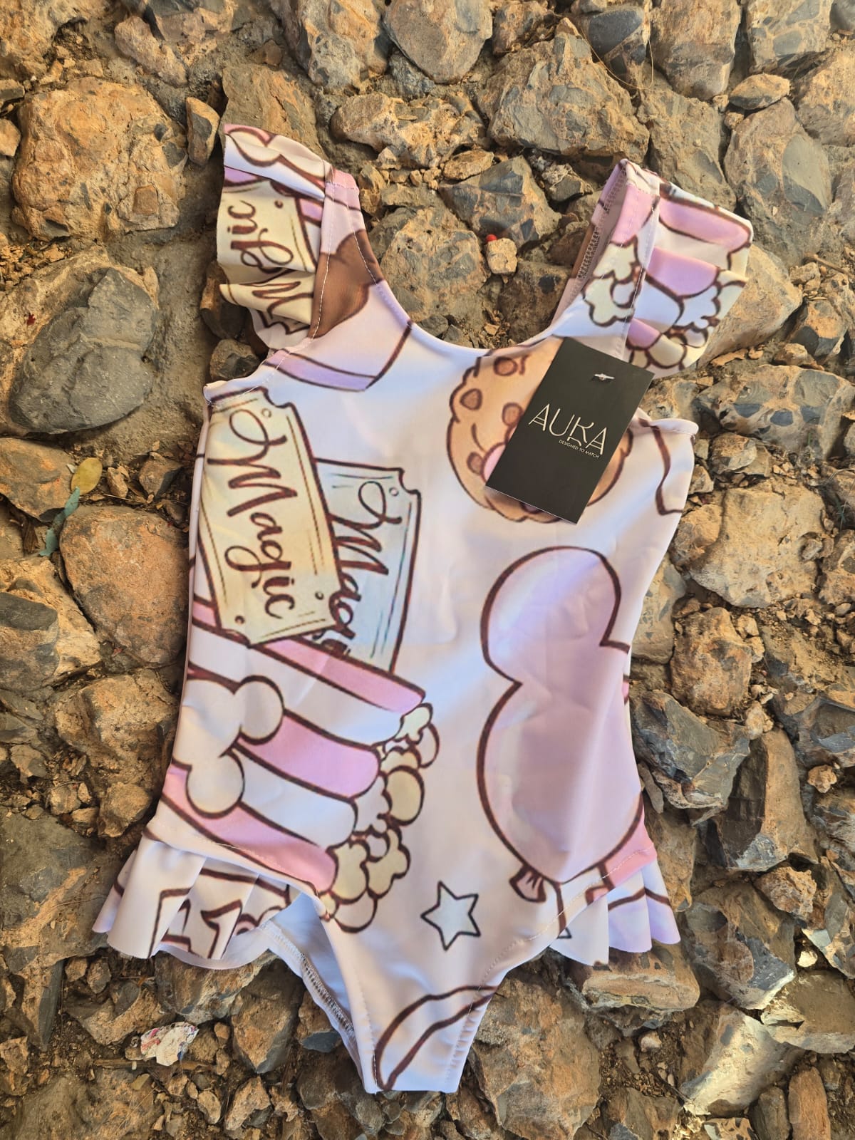 Traje de baño infantil pastel