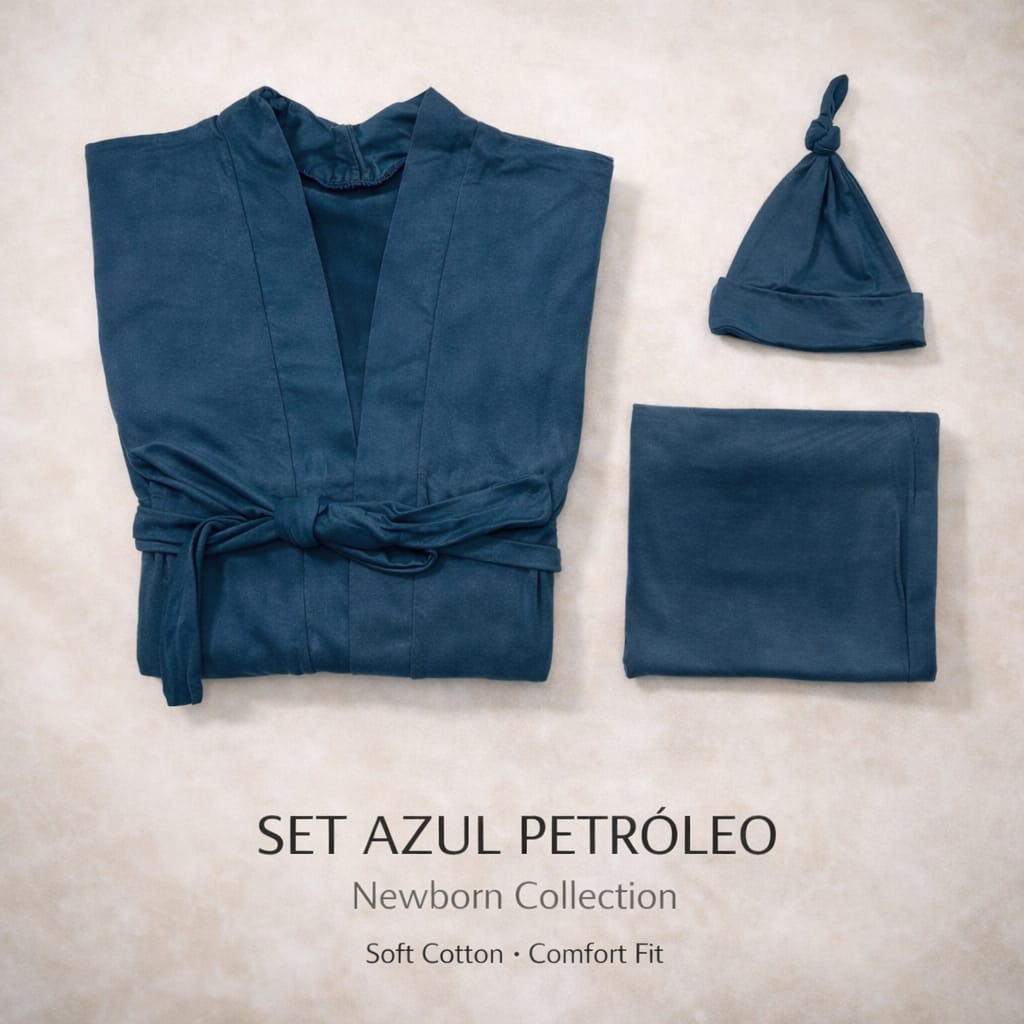 Set Azul Petróleo para Recién Nacido