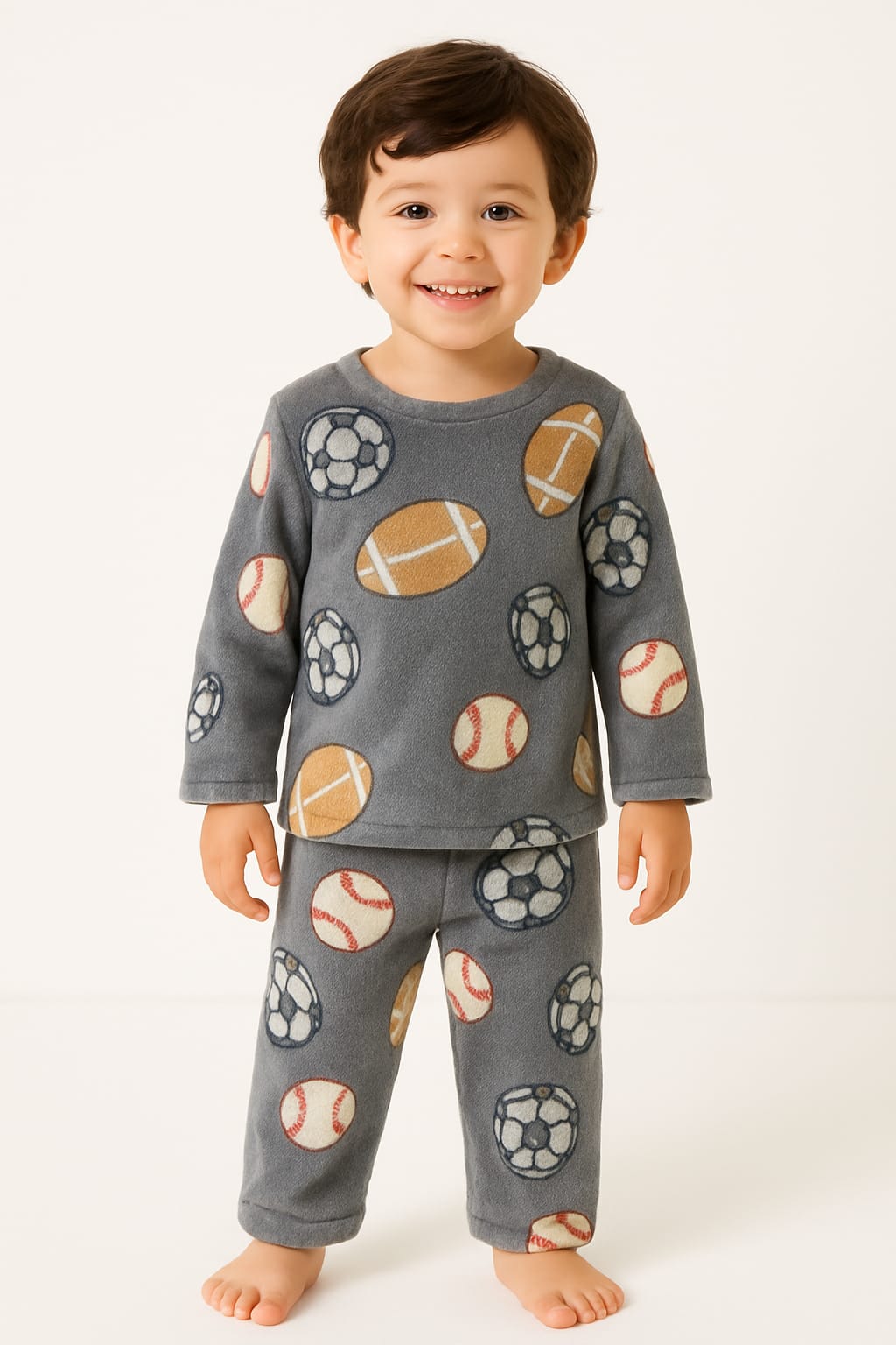 GLOW Pijama infantil con estampado deportivo