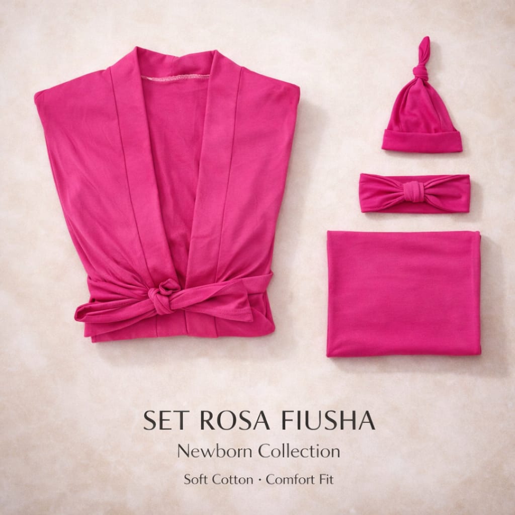 Set Rosa Fiusha para Recién Nacido