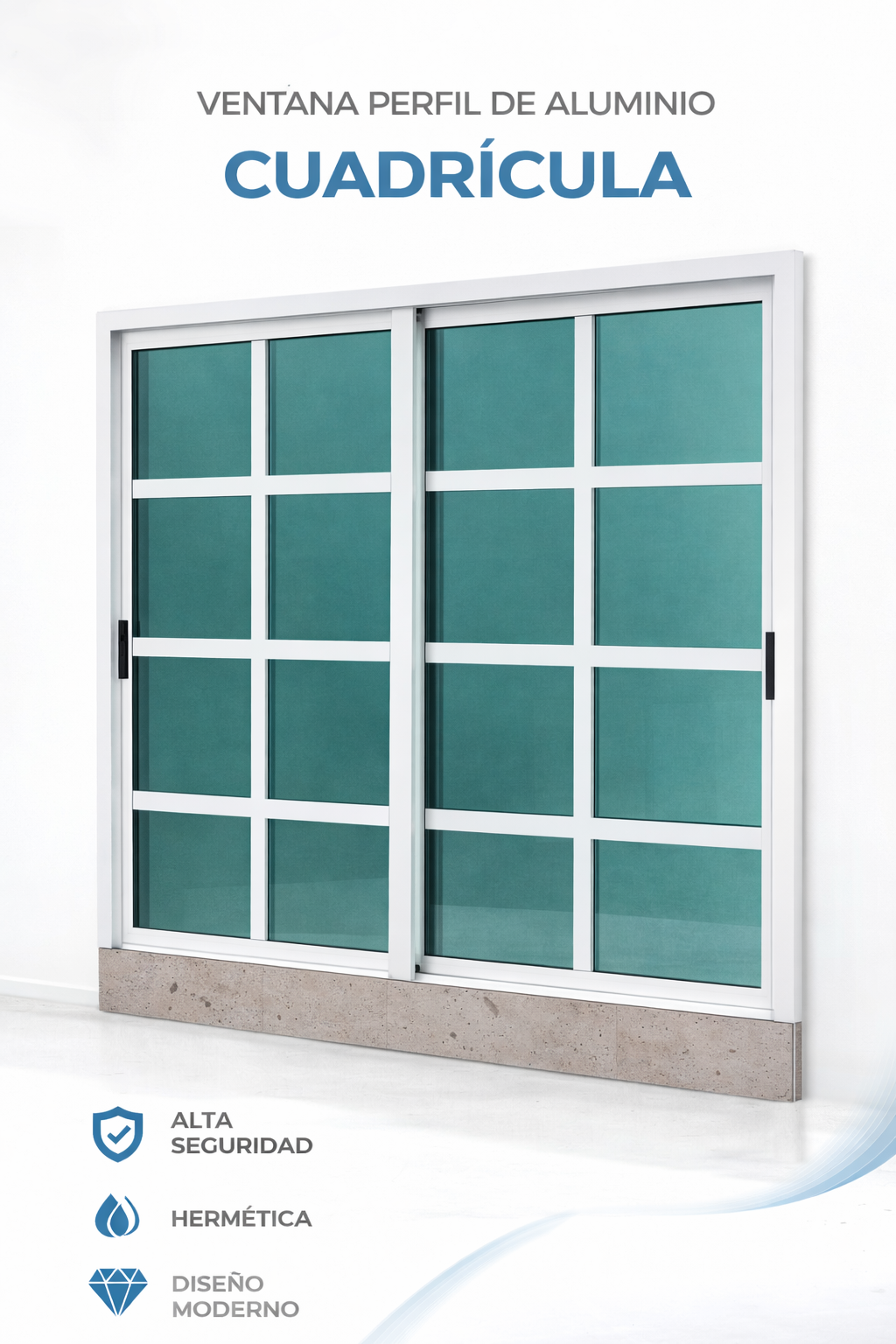 Aluminum Grid Profile Window