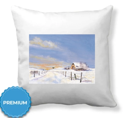 housse Coussin - Paysage Hivernal lozère