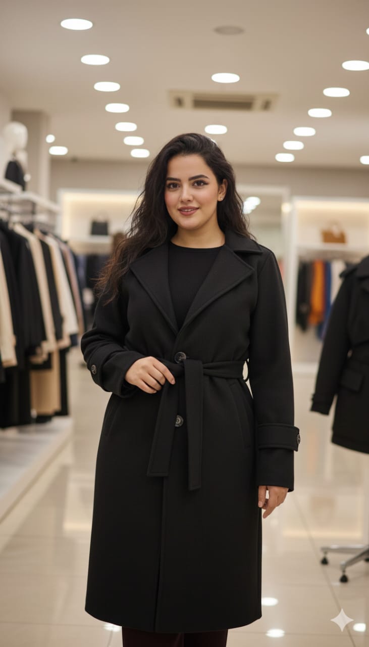 Classic Black Trench Coat