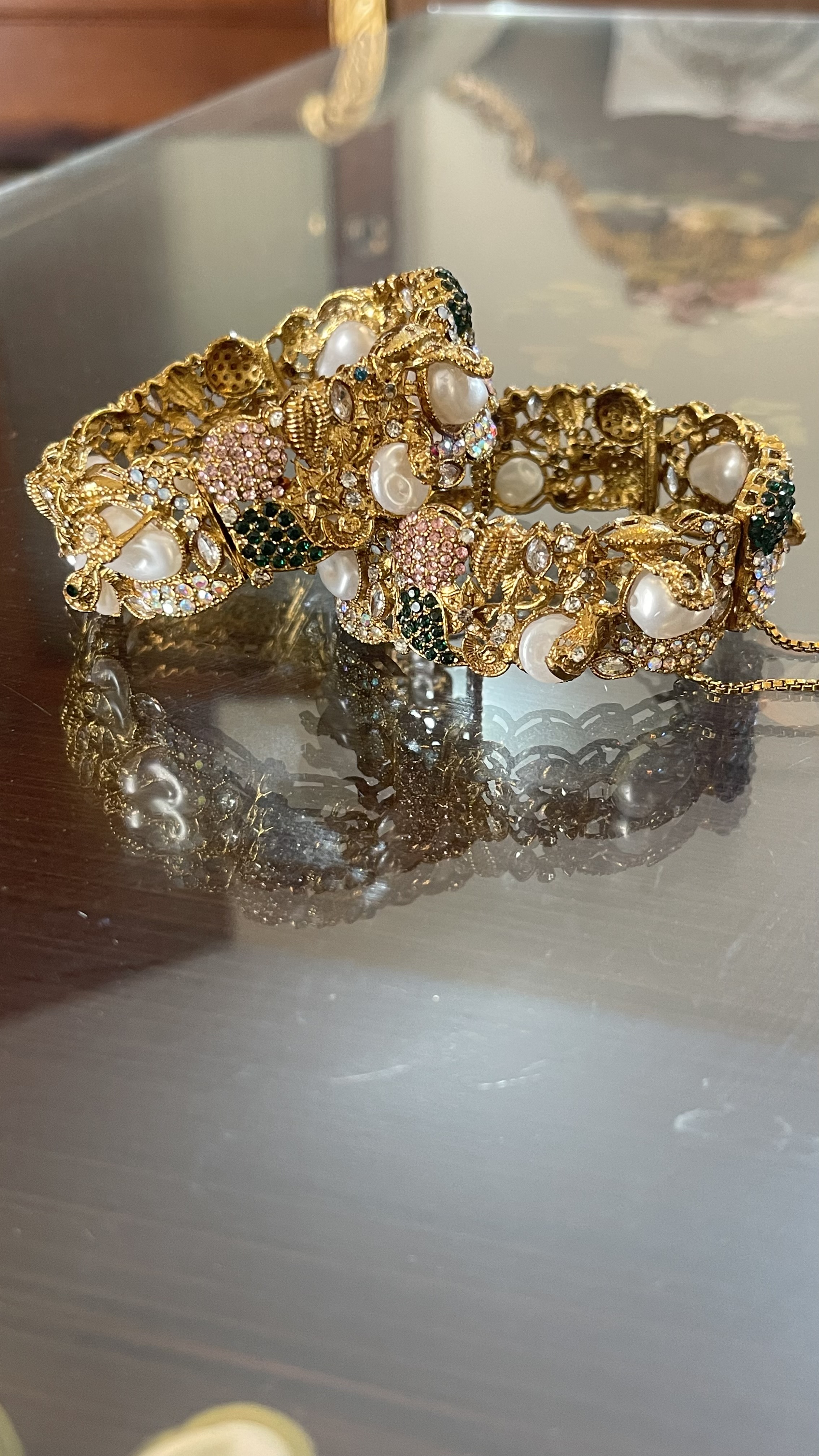 Traditional Pearl and Kundan Bangles