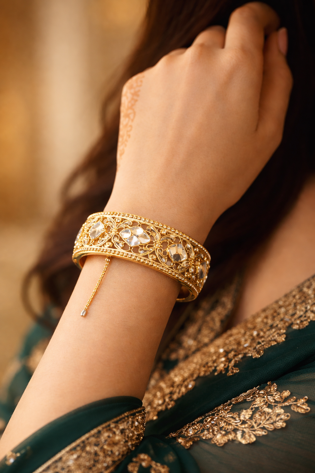 Golden Bridal Bracelet