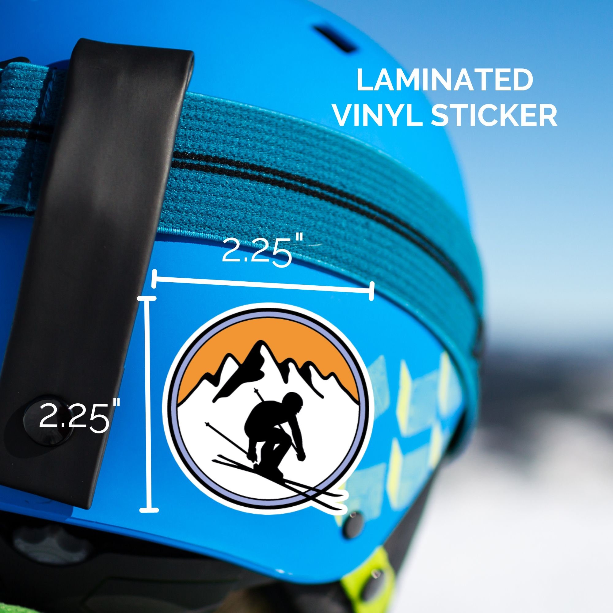 Skiing Mountain Sticker