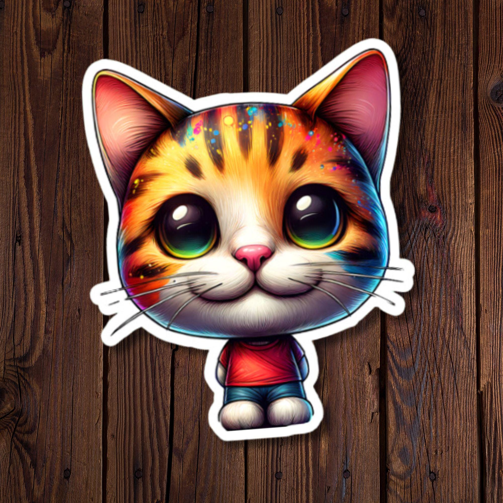 Bobblehead Cat Sticker