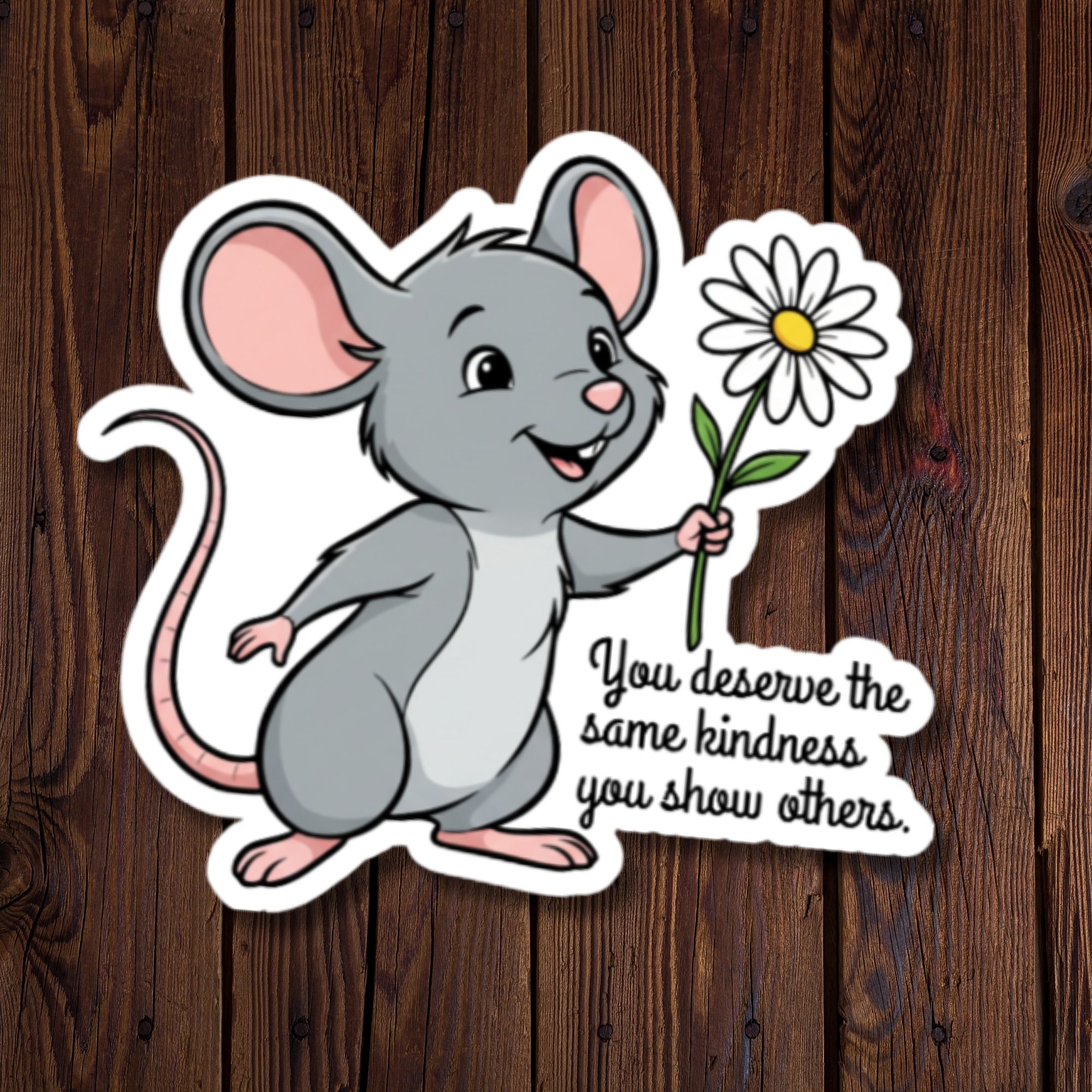 You Deserve The Same Kindness You Show Others -  Mouse Sticker