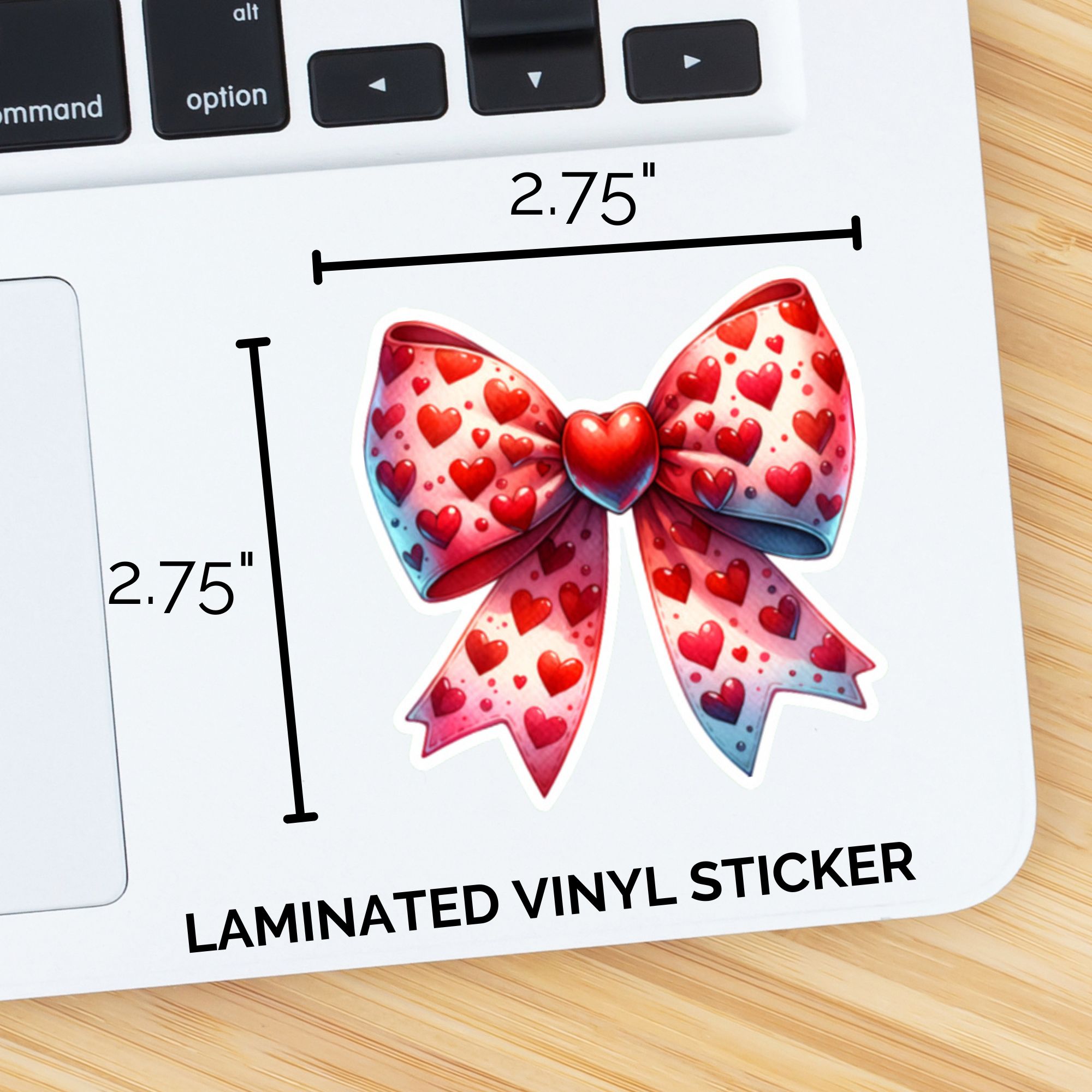 Red Heart Coquette Bow Sticker