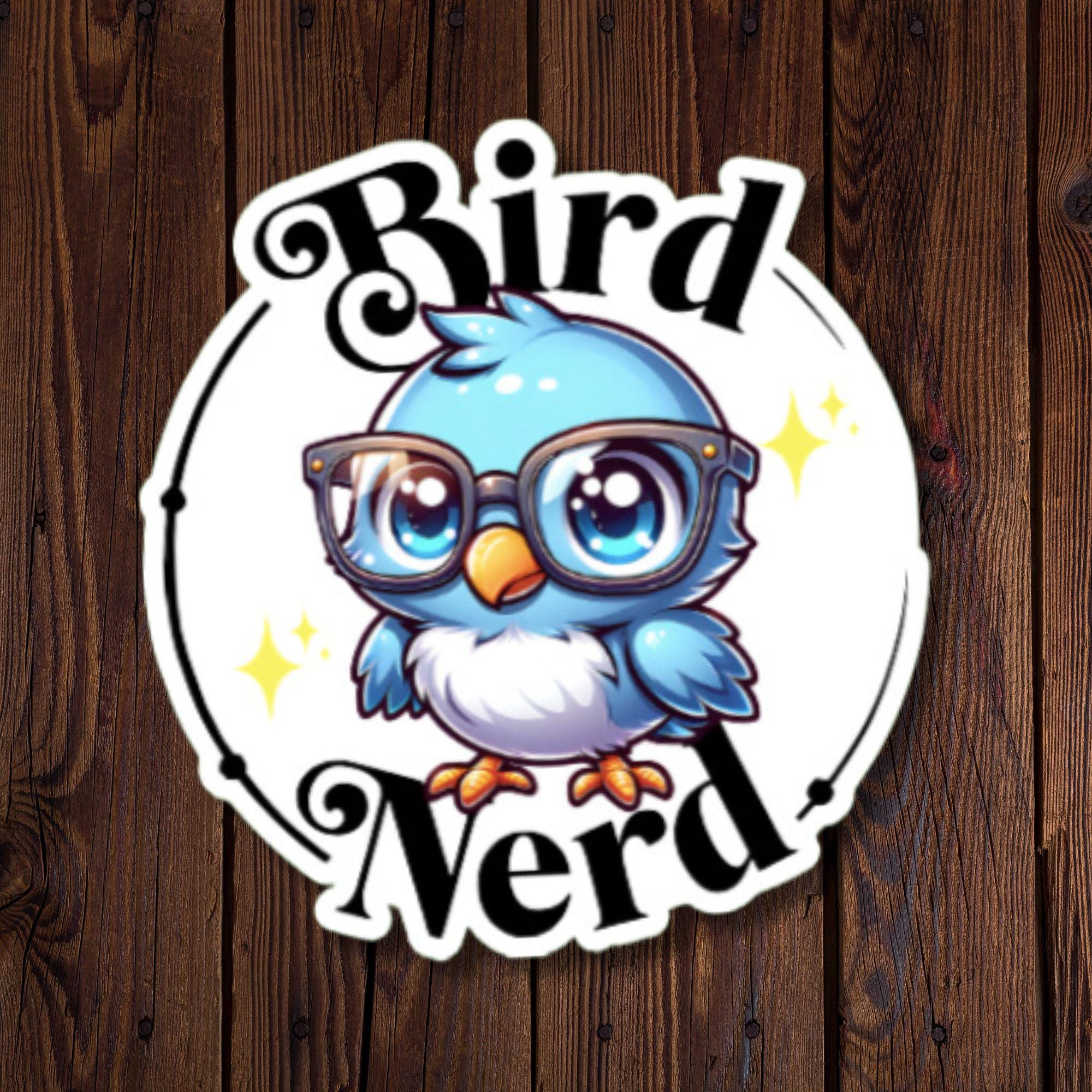 Bird Nerd Sticker - Blue