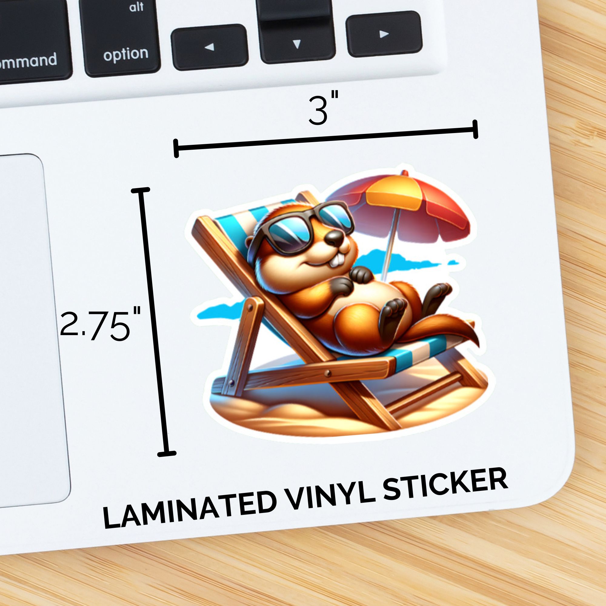 Sunny Beach Groundhog Sticker