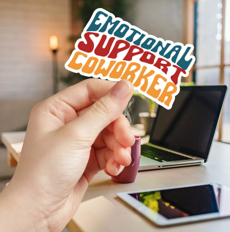 Emotional Support Coworker Sticker