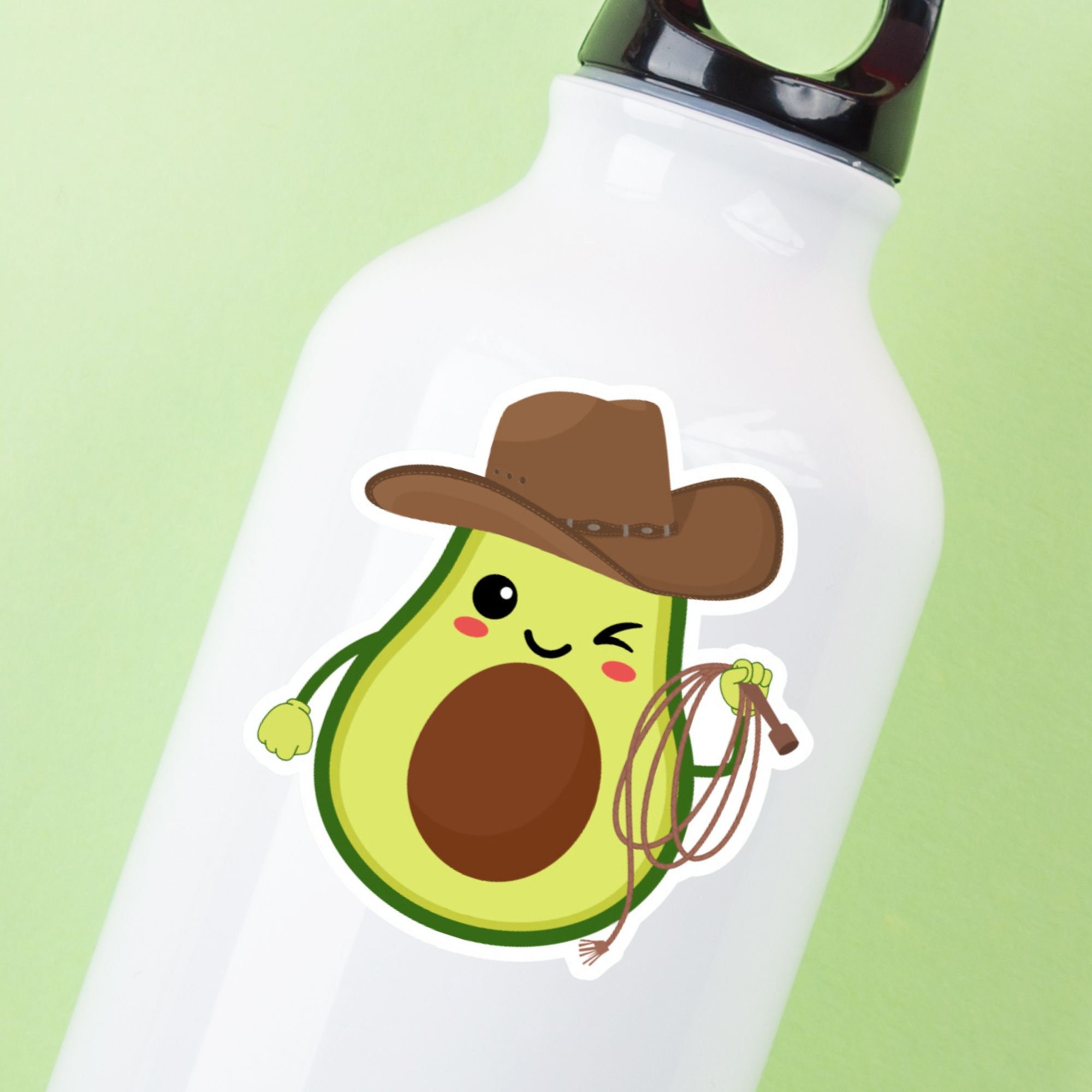 Avocado Cowboy Sticker
