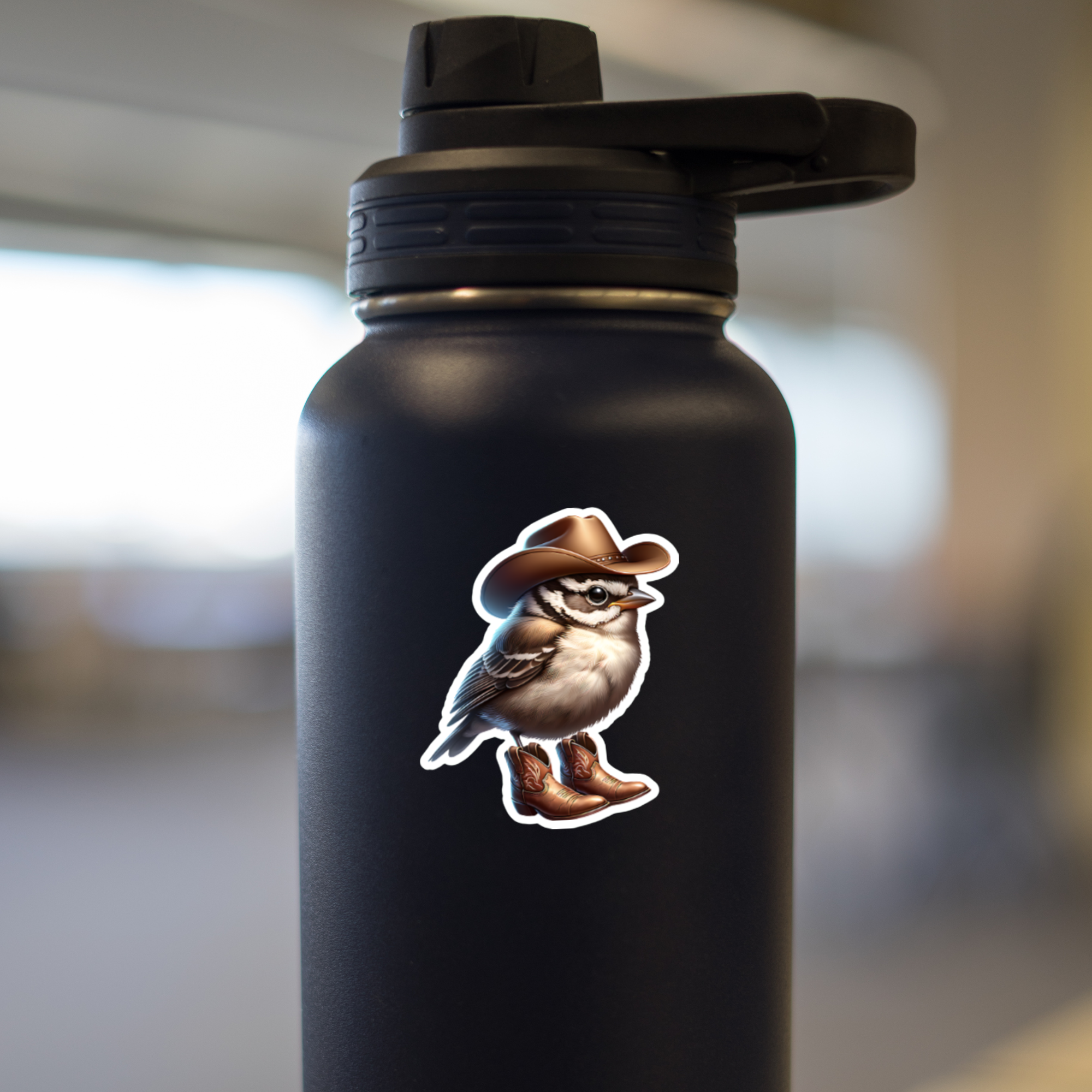 Bird in Cowboy Boots Sticker