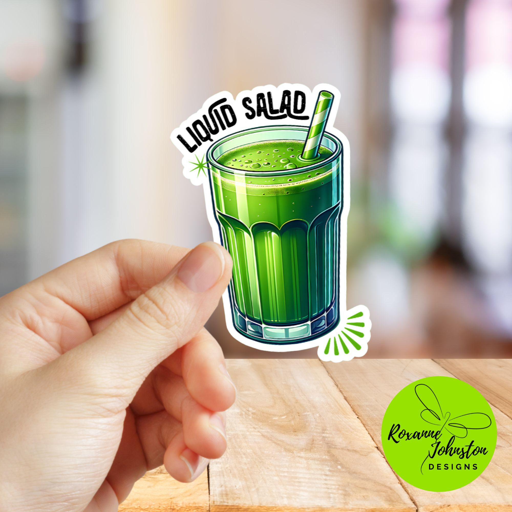 Liquid Salad Green Smoothie Sticker