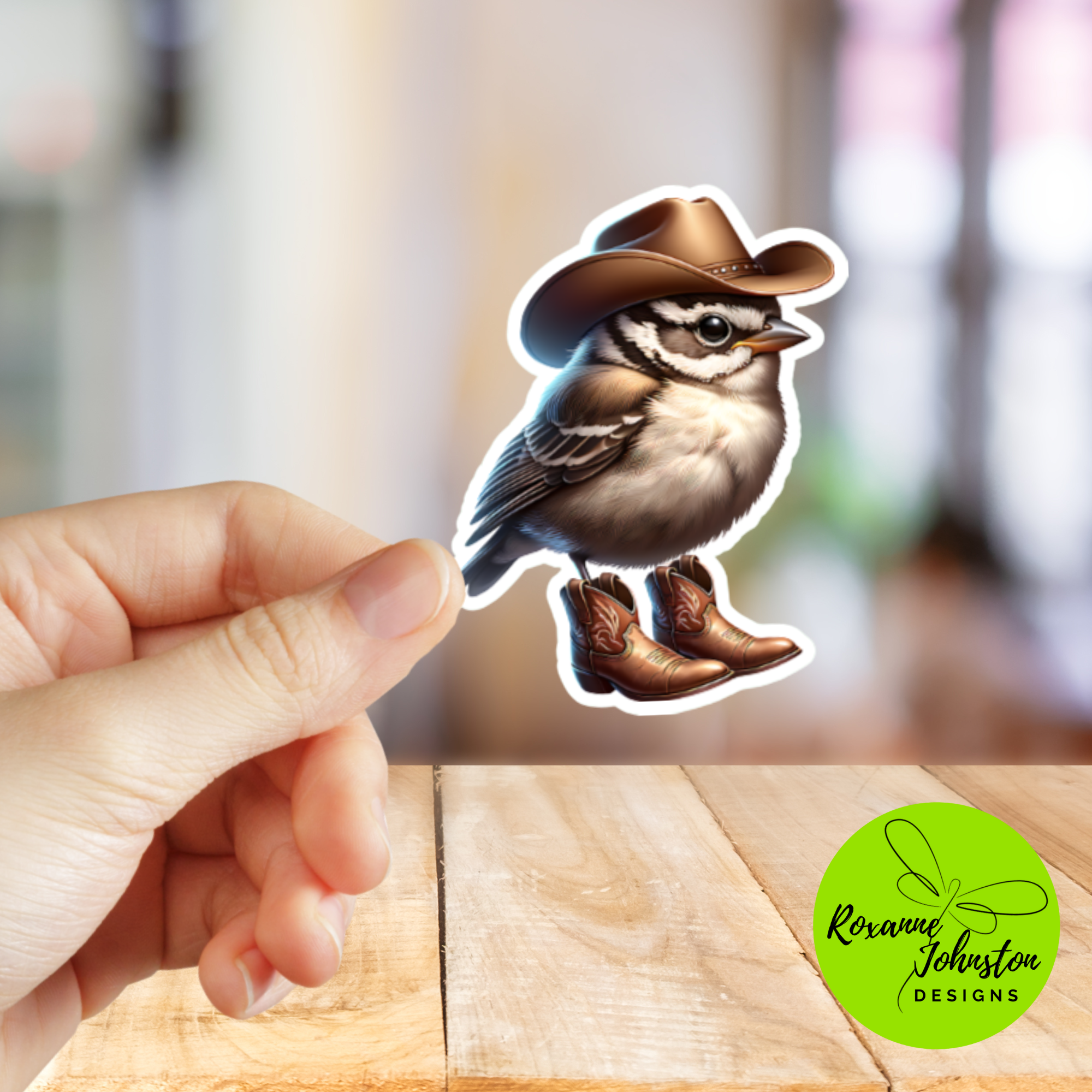 Bird in Cowboy Boots Sticker