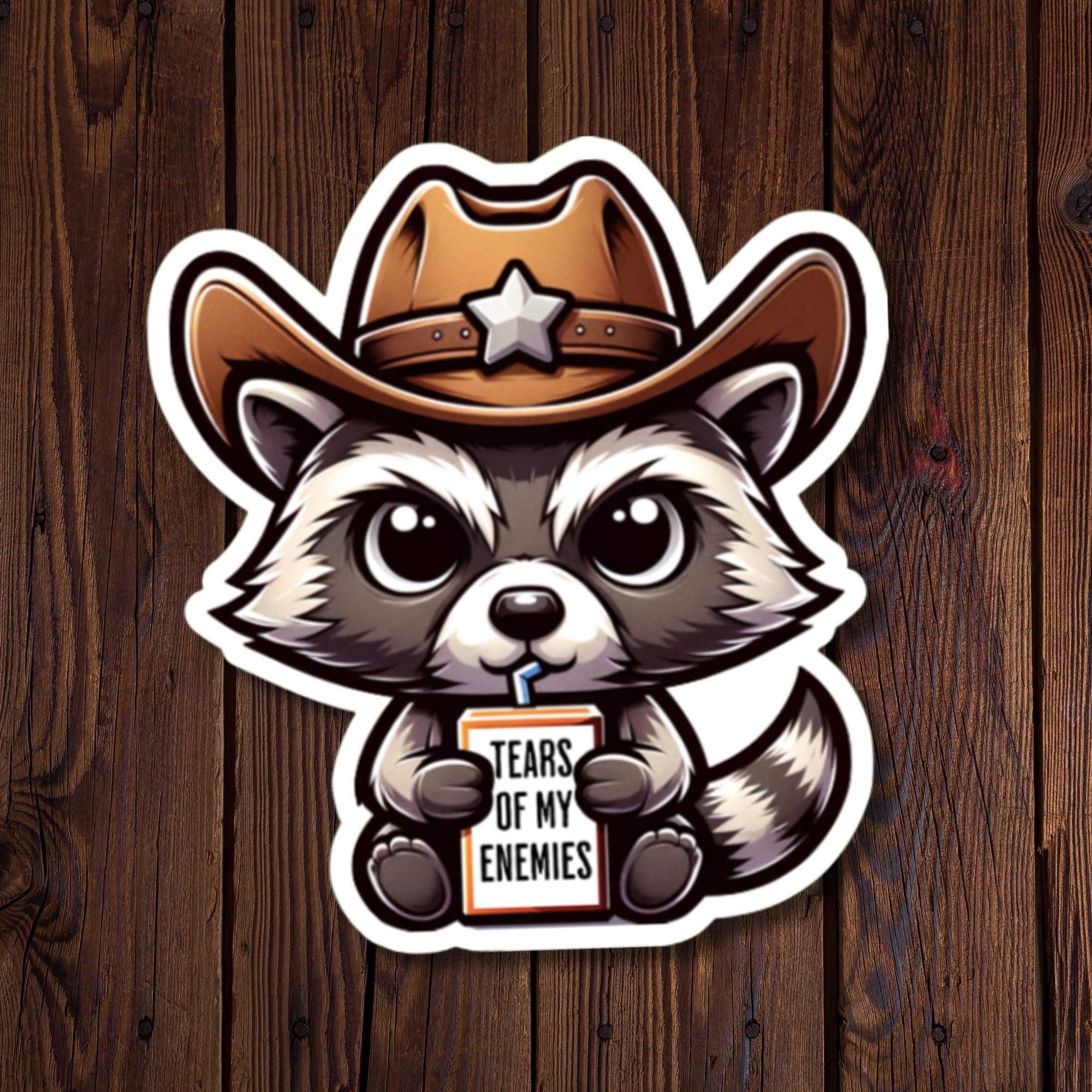 Grumpy Raccoon Sticker
