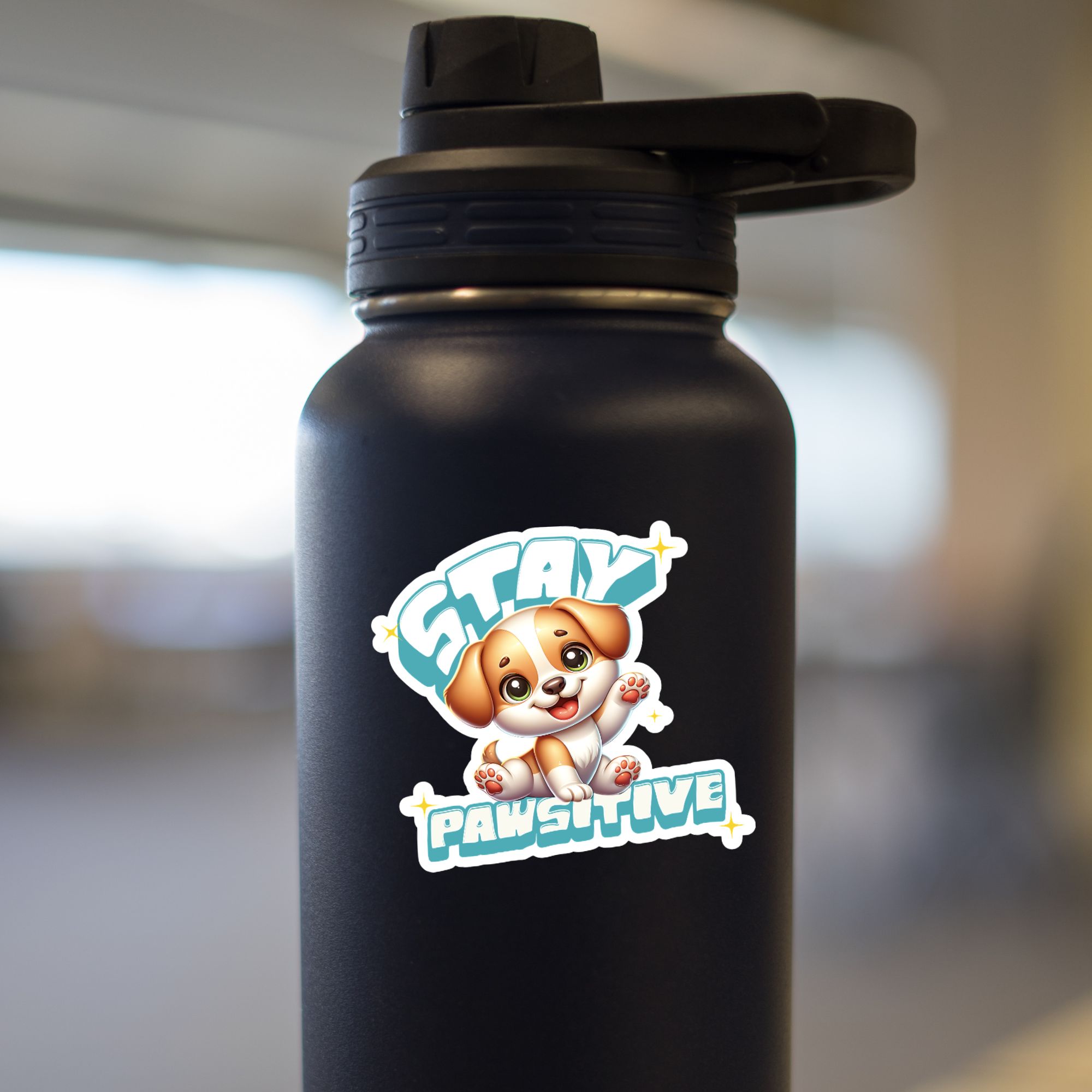 Stay Pawsitive Puppy Sticker