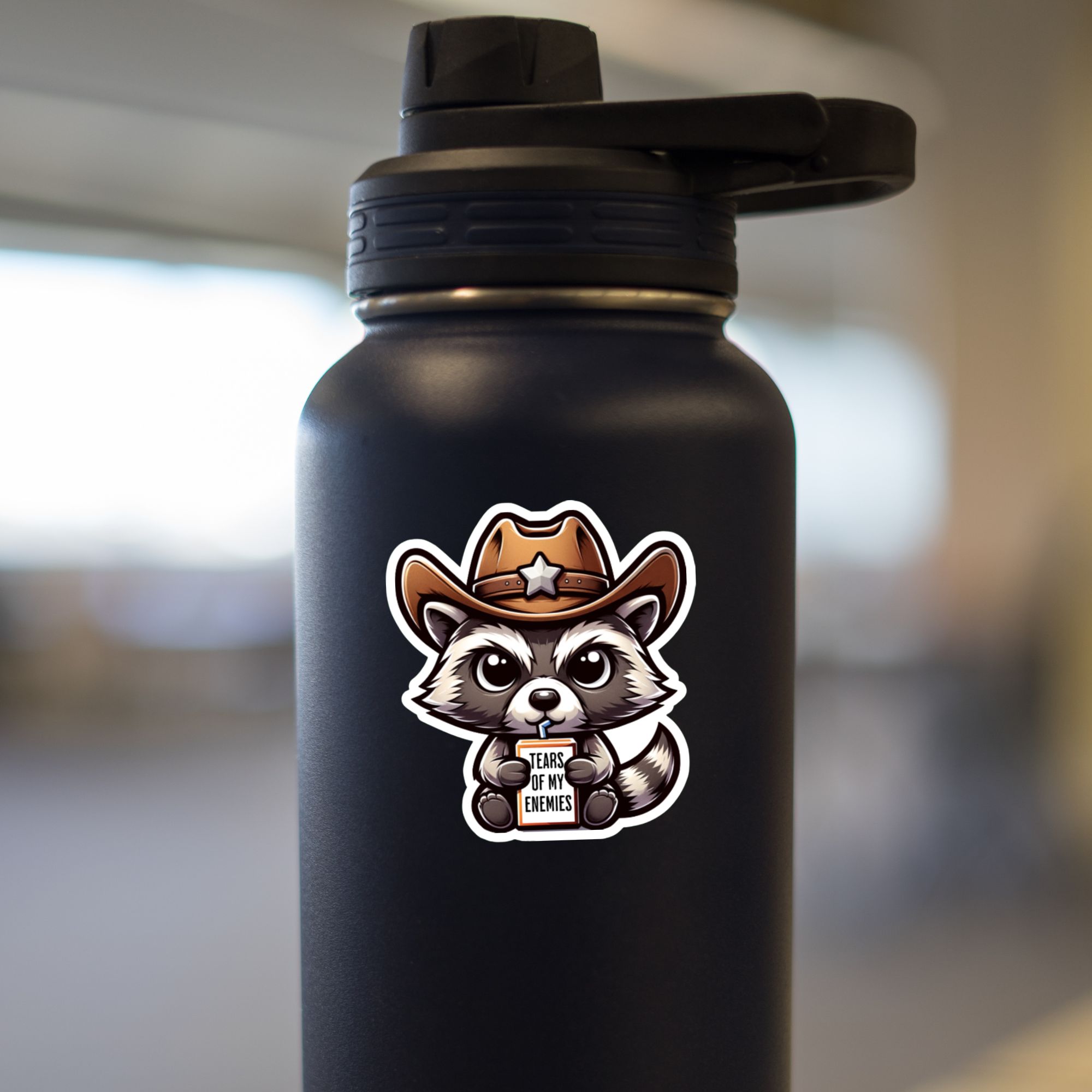 Grumpy Raccoon Sticker