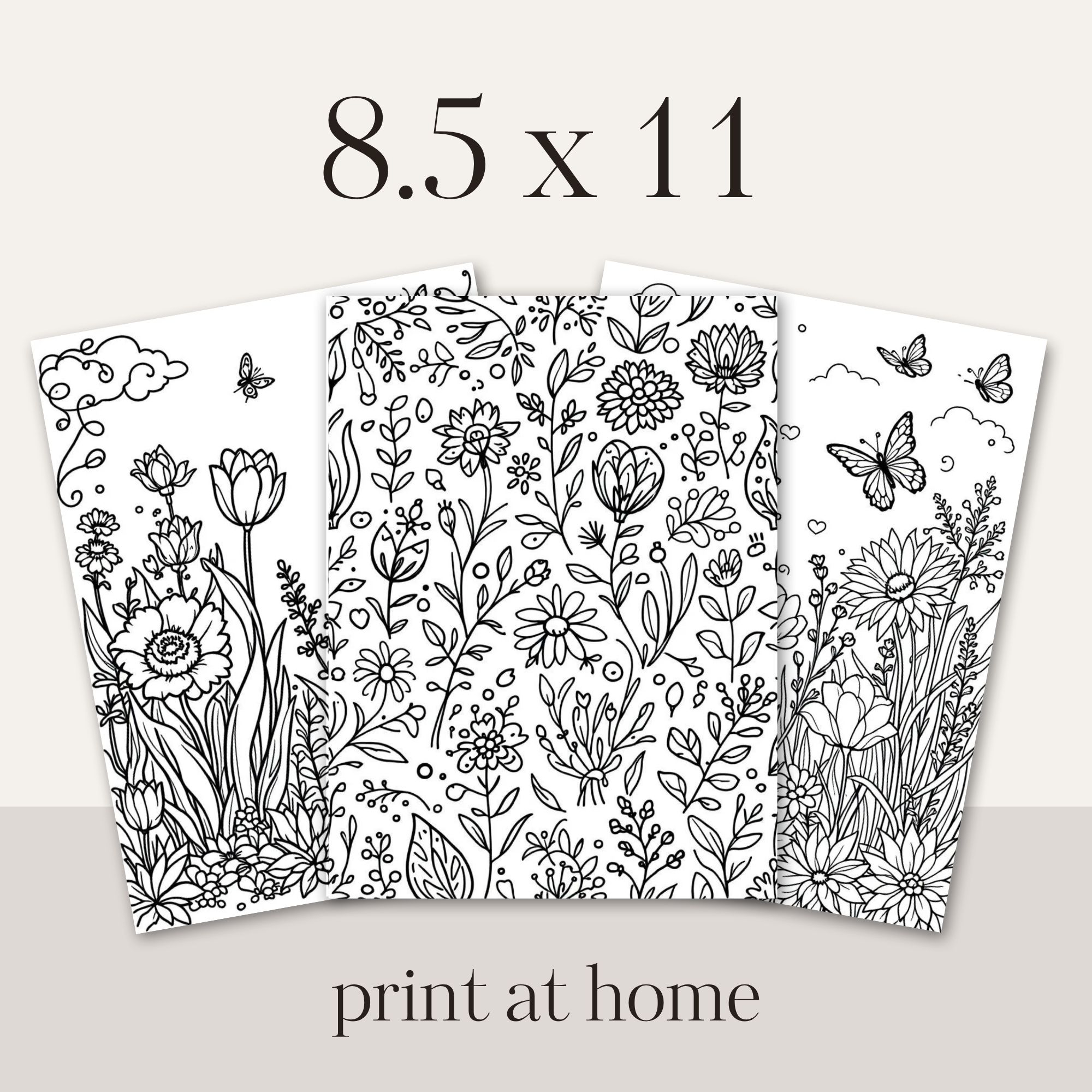 Floral Frenzy Coloring Book - Digital Download