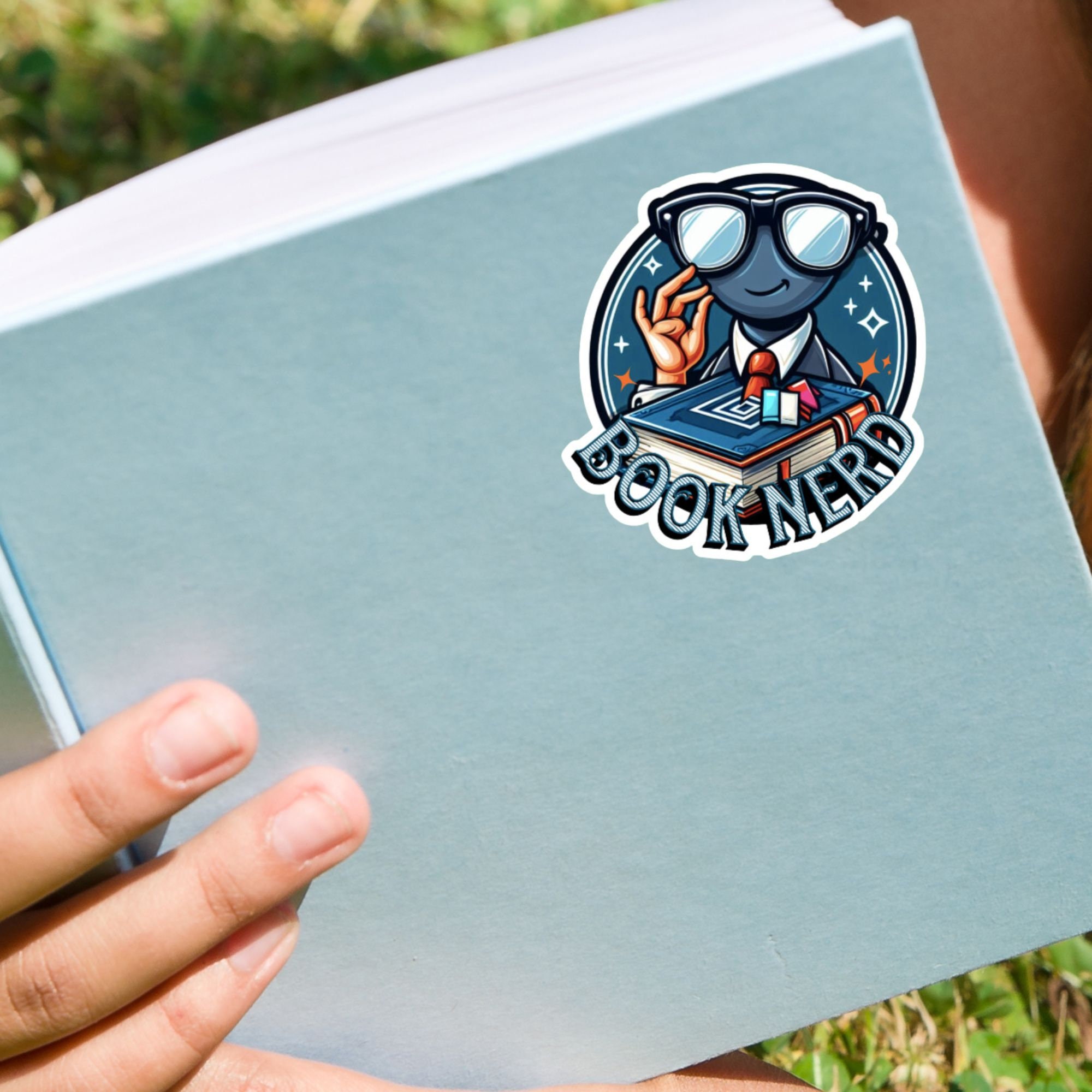 Book Lover “Book Nerd” Sticker
