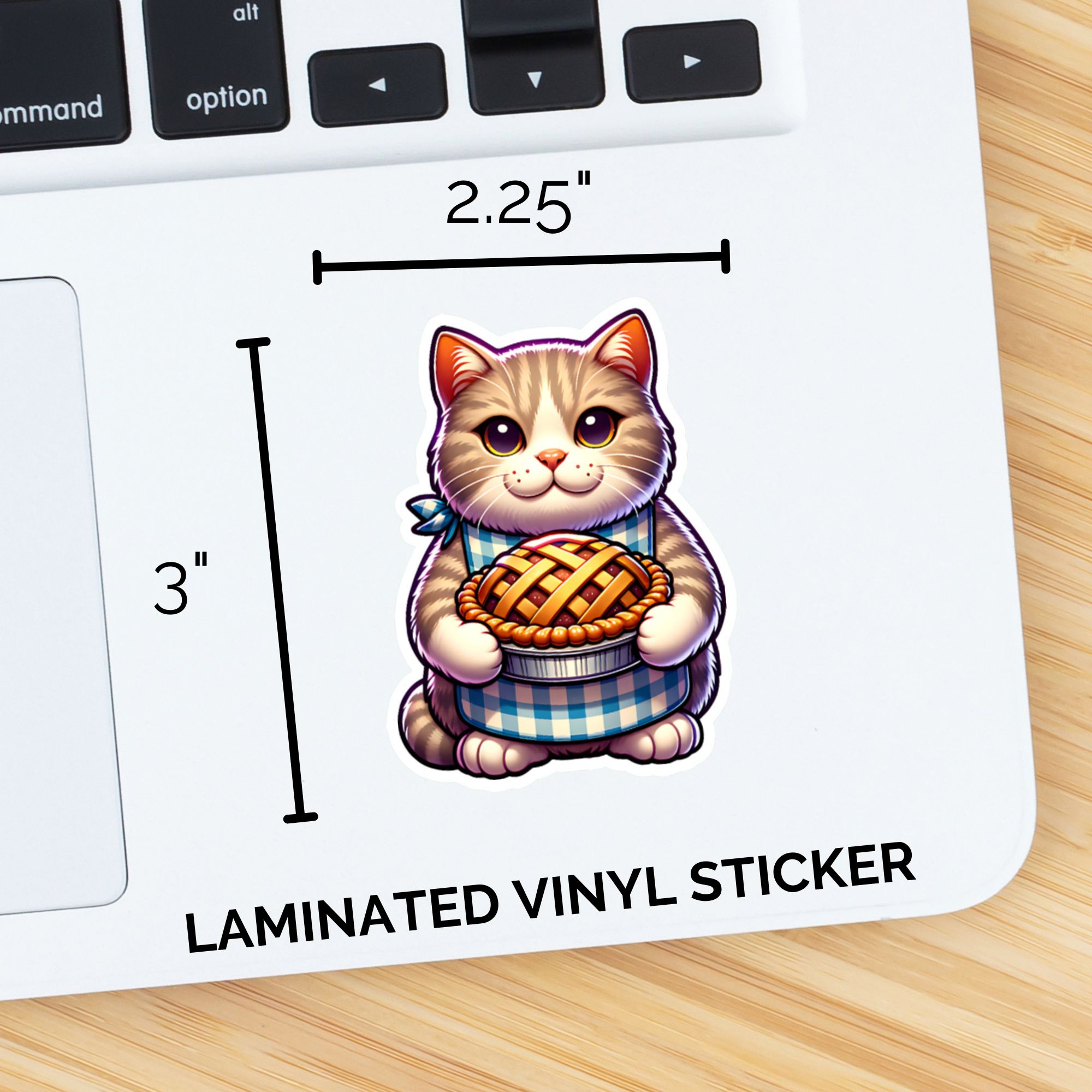 Cat with Pie Sticker