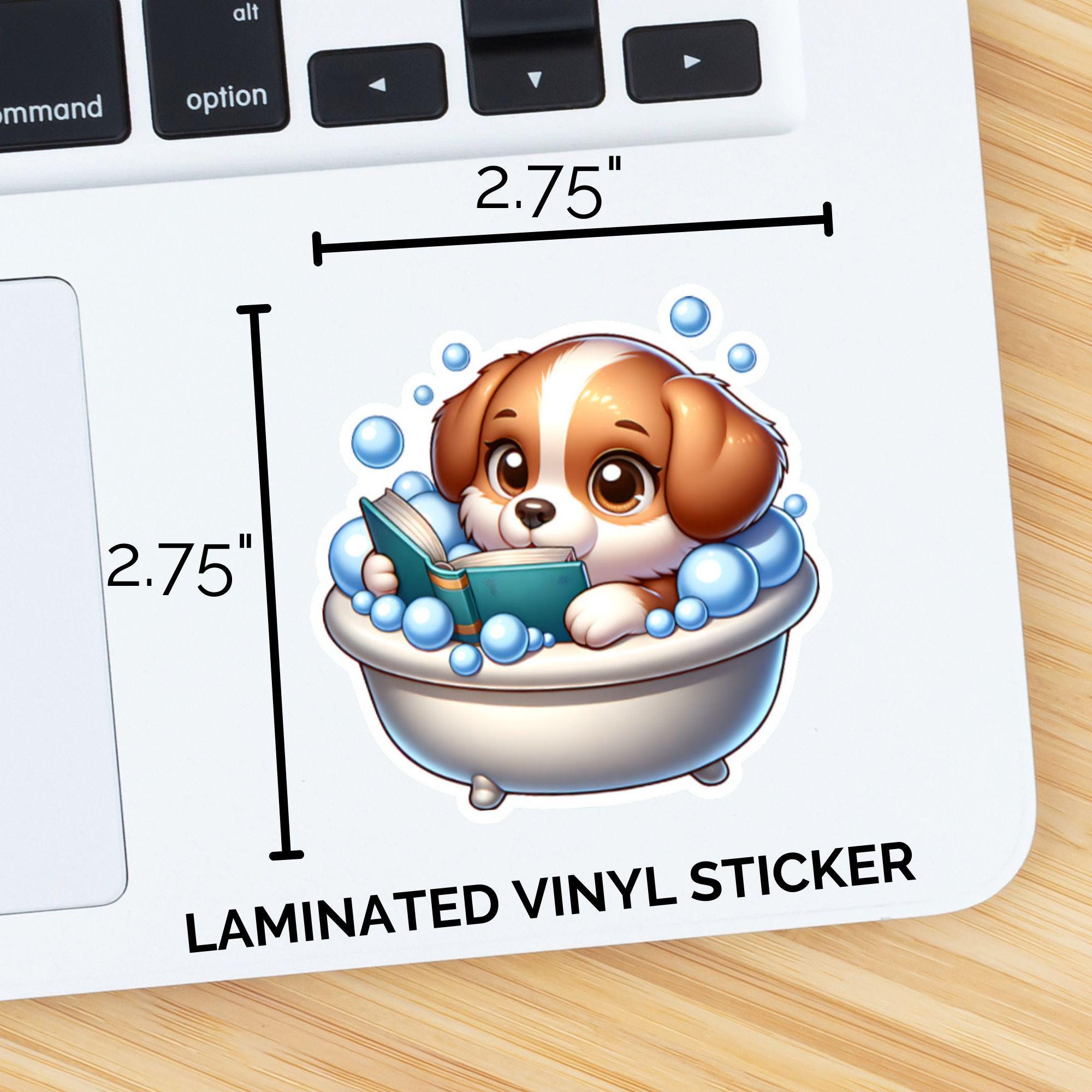 Cozy Dog Bubble Bath Sticker