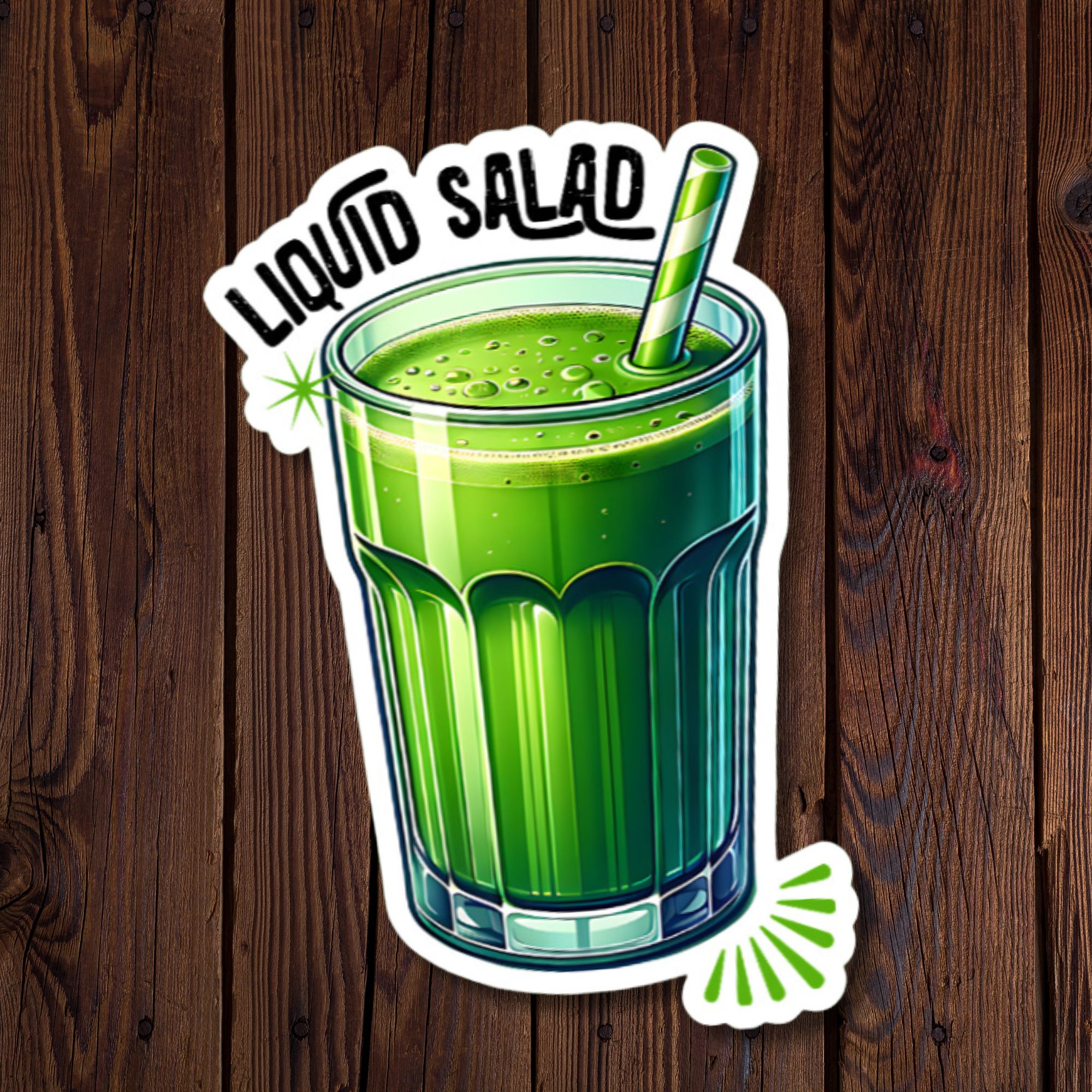 Liquid Salad Green Smoothie Sticker