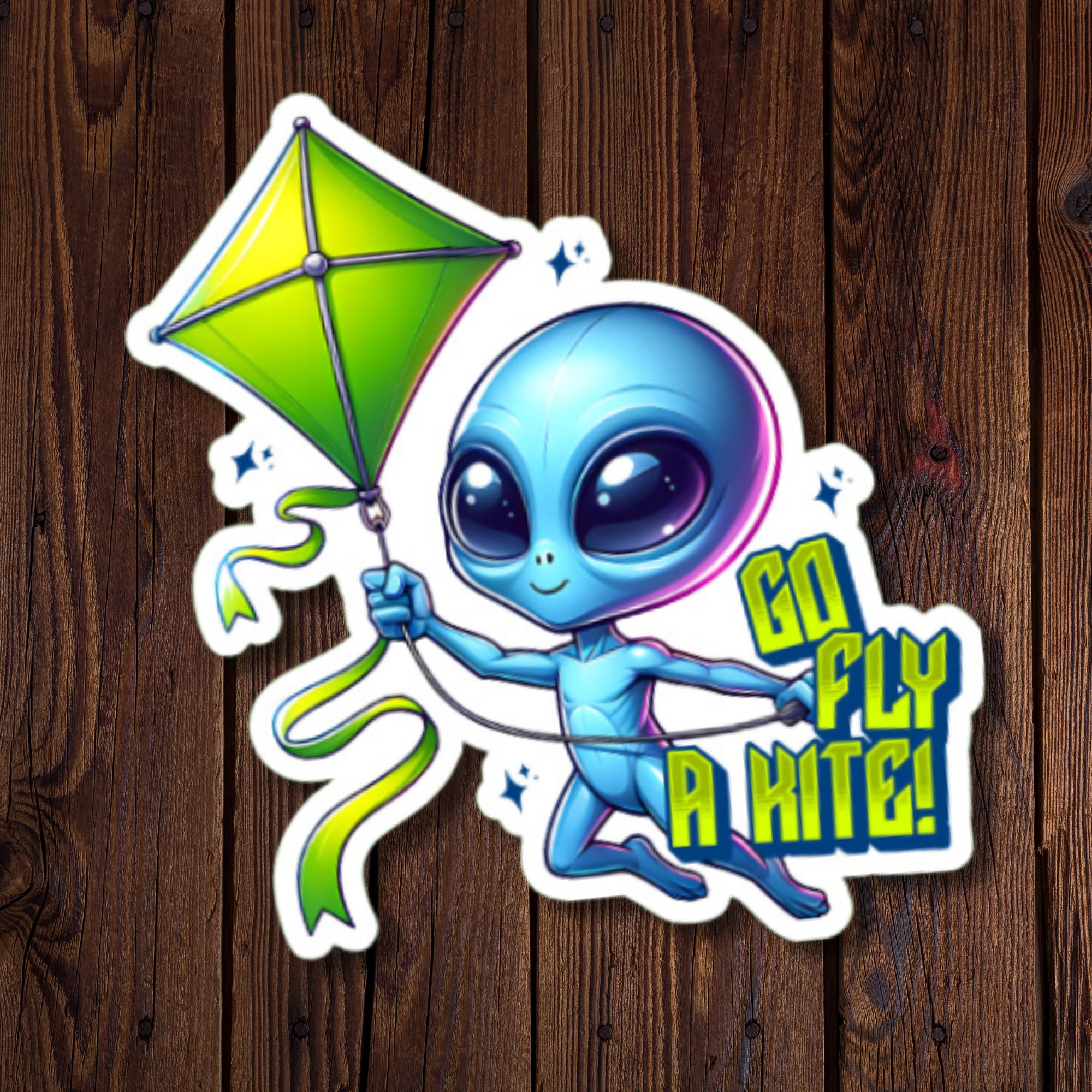 Go Fly A Kite Sticker