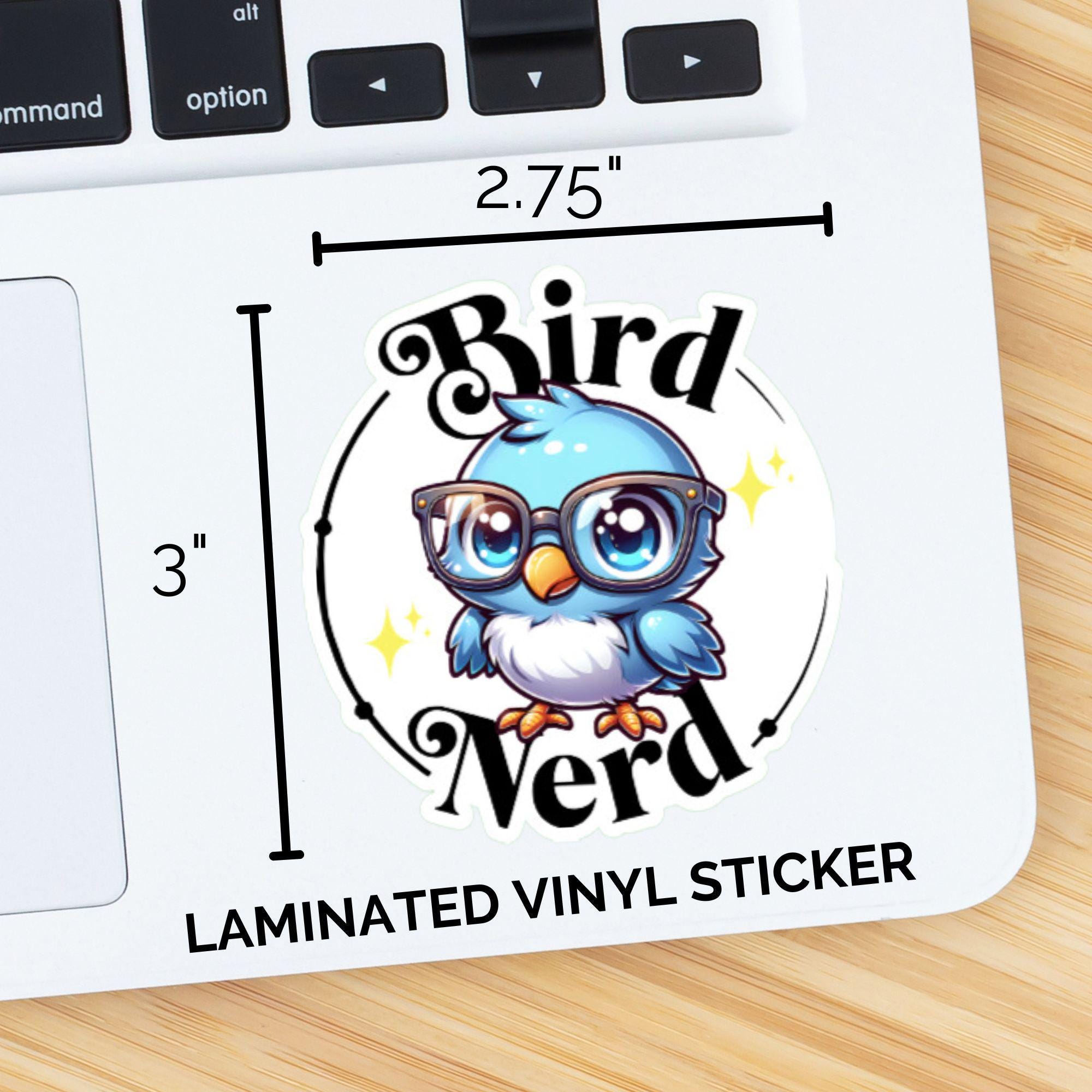 Bird Nerd Sticker - Blue