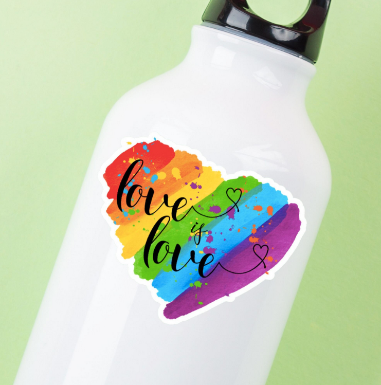 Love is Love Rainbow Heart Sticker