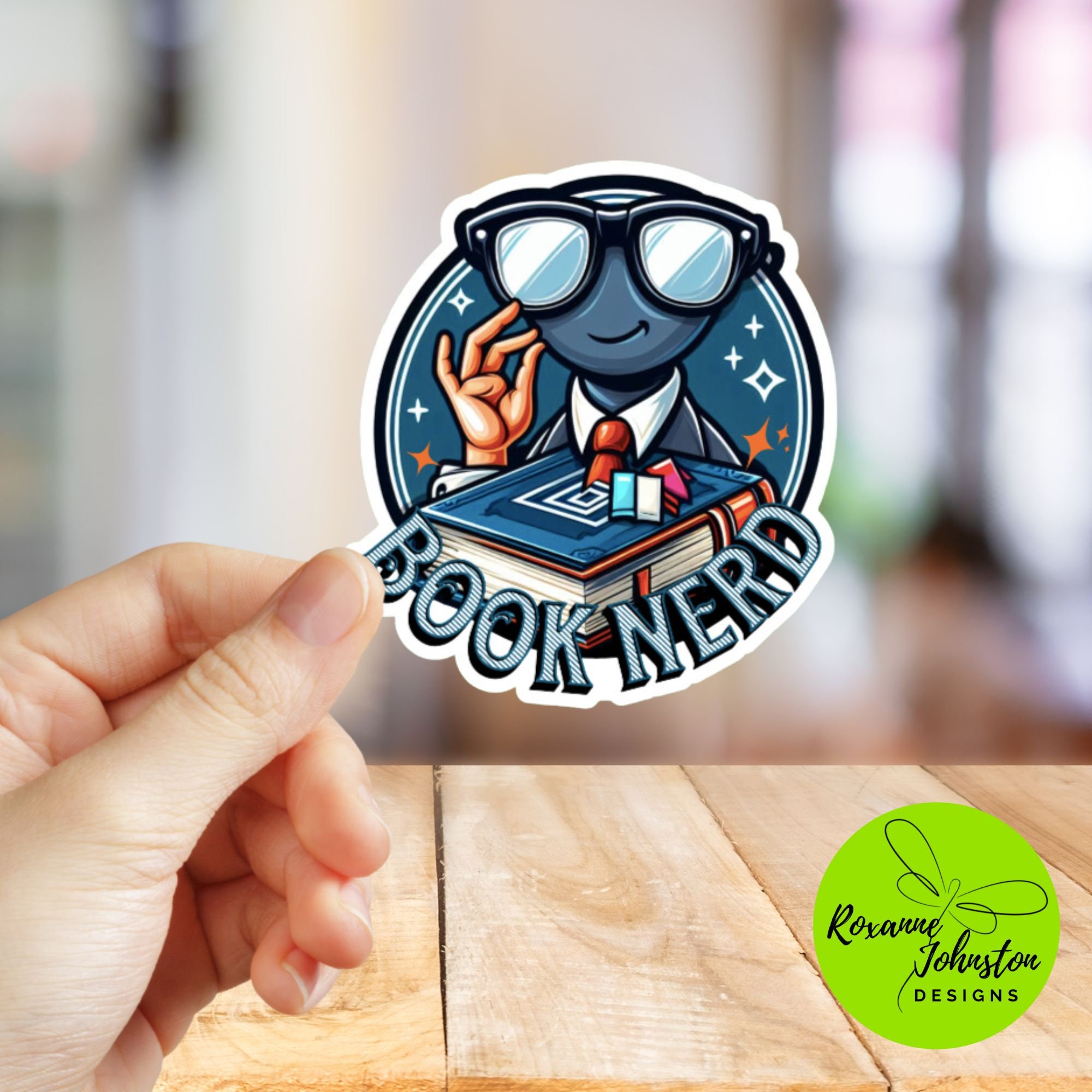 Book Lover “Book Nerd” Sticker